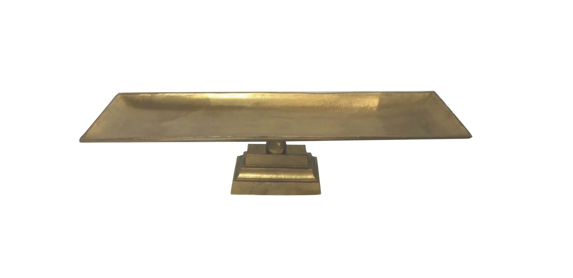 Footed Antique Brass Tray