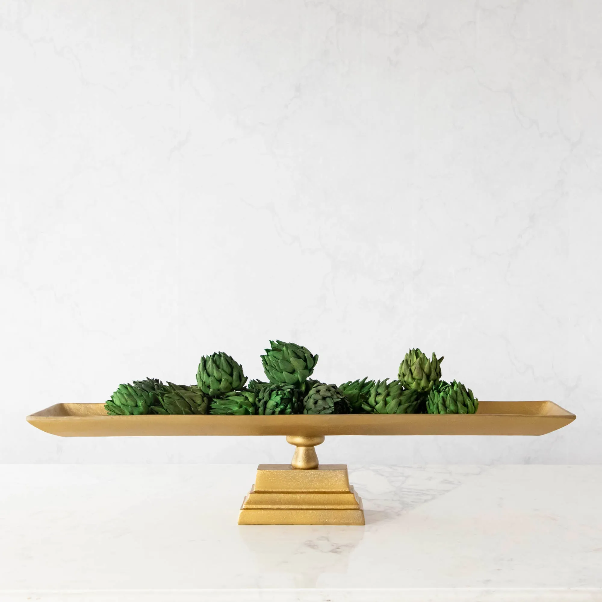 Footed Antique Brass Tray
