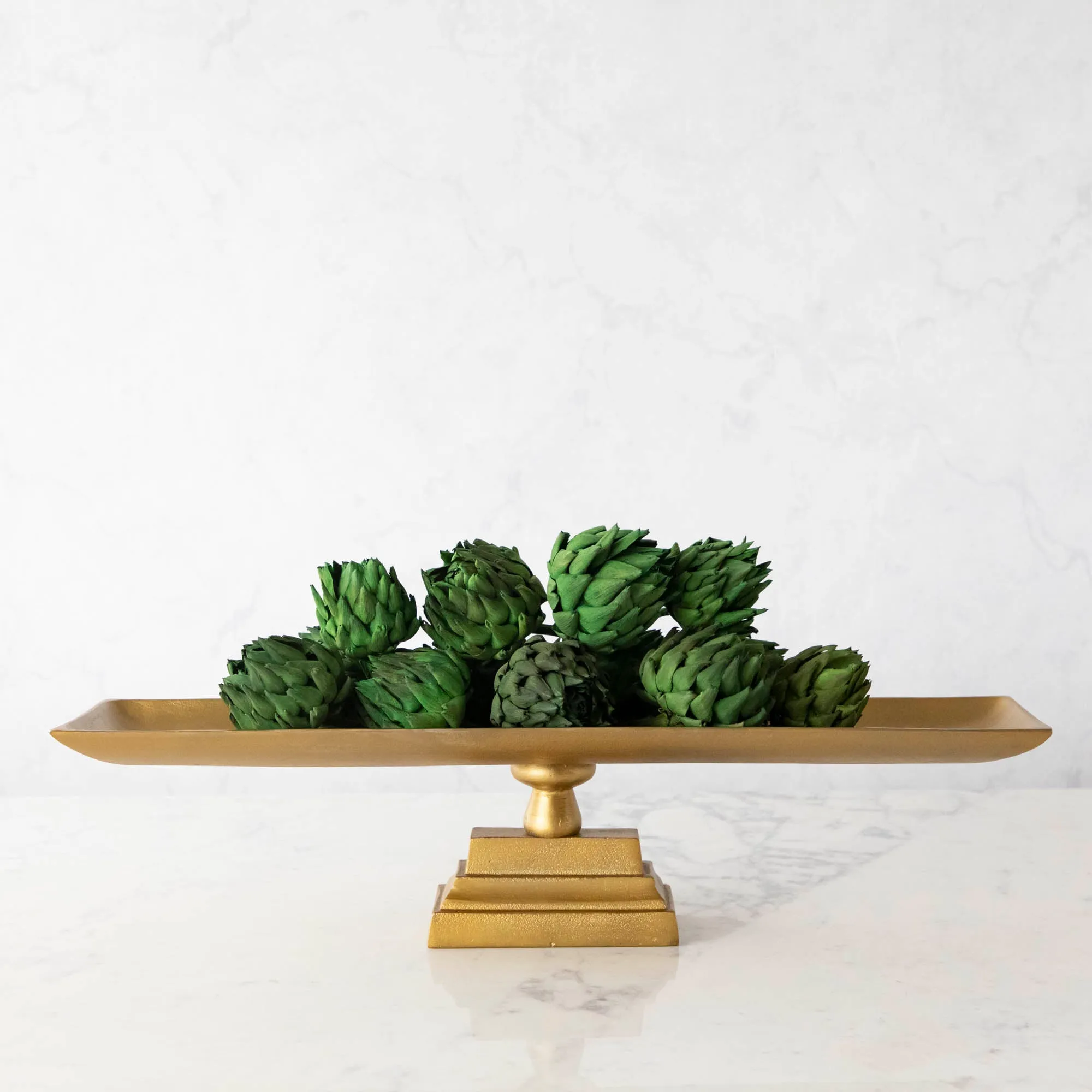 Footed Antique Brass Tray