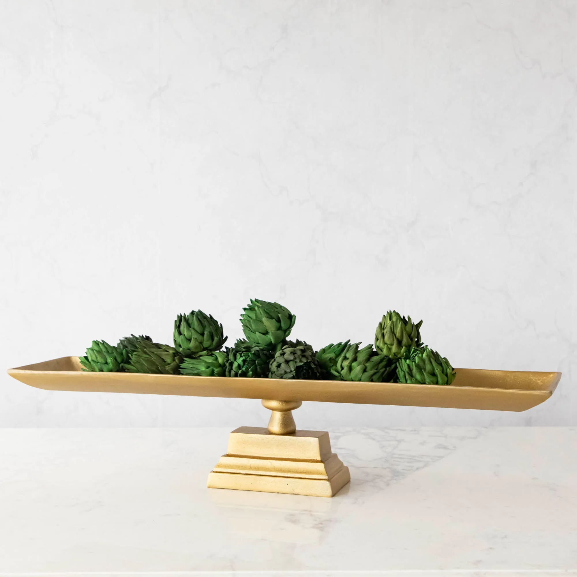 Footed Antique Brass Tray