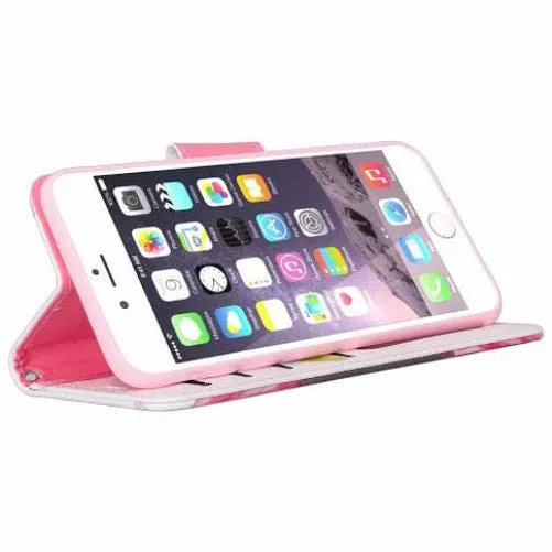 For Apple iPhone 7 Case,  Wrist Strap Pu Leather Magnetic Flip Fold[Kickstand] Wallet Case with ID & Card Slots for Iphone 7 - Vivid Sunflower