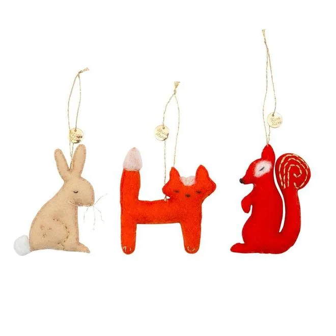 Forest Animal Tree Decoration Set