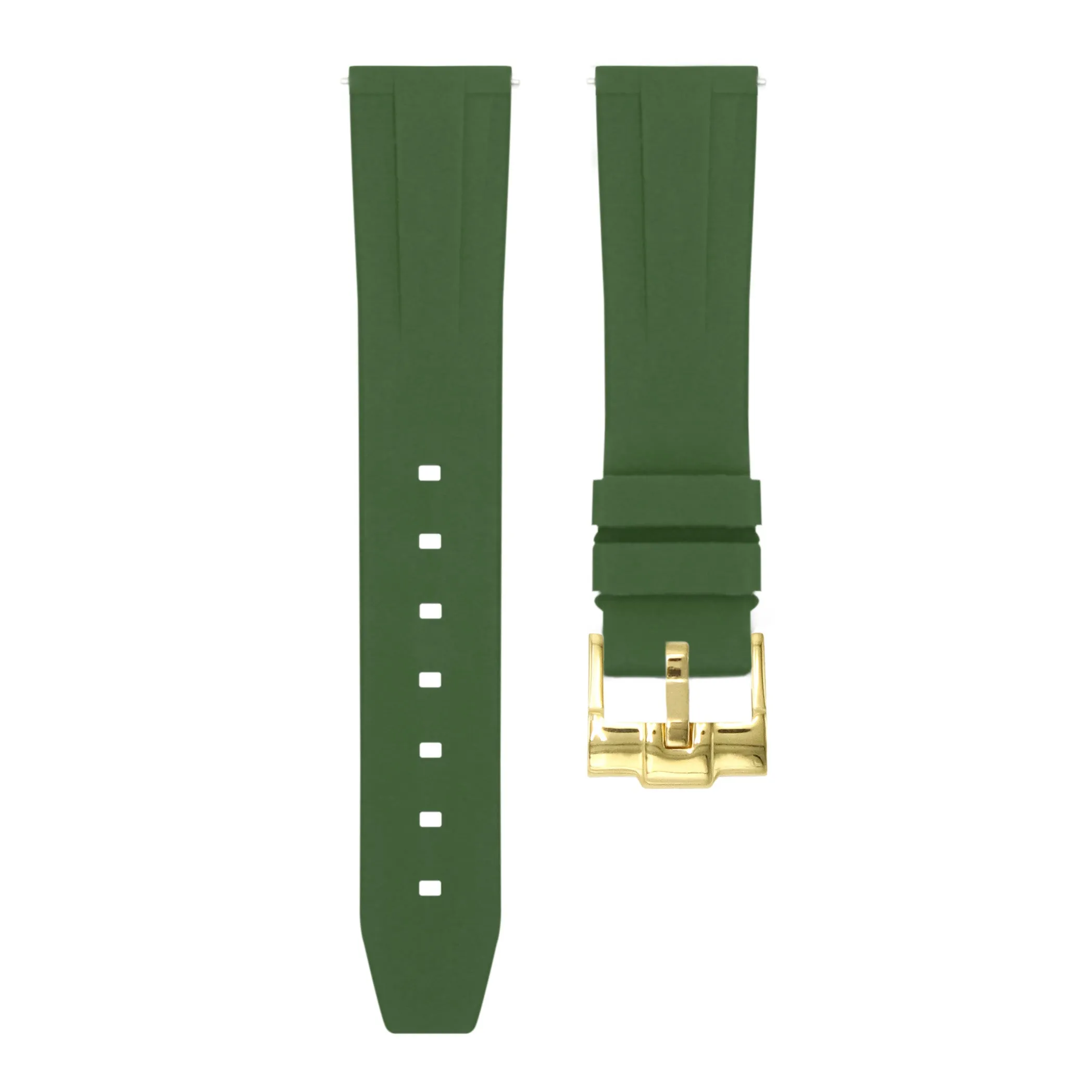 Forest Green - Quick Release Rubber Watch Strap For Longines Elegant Collection