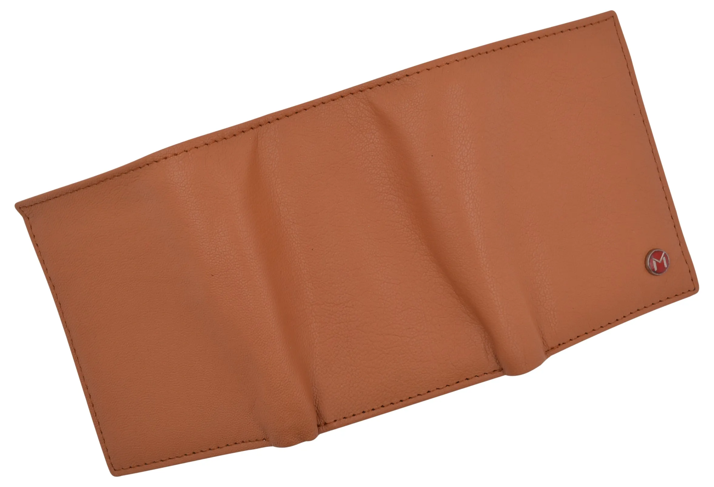 Genuine Leather Slim Trifold Wallet For Men With ID Window RFID Blocking USA