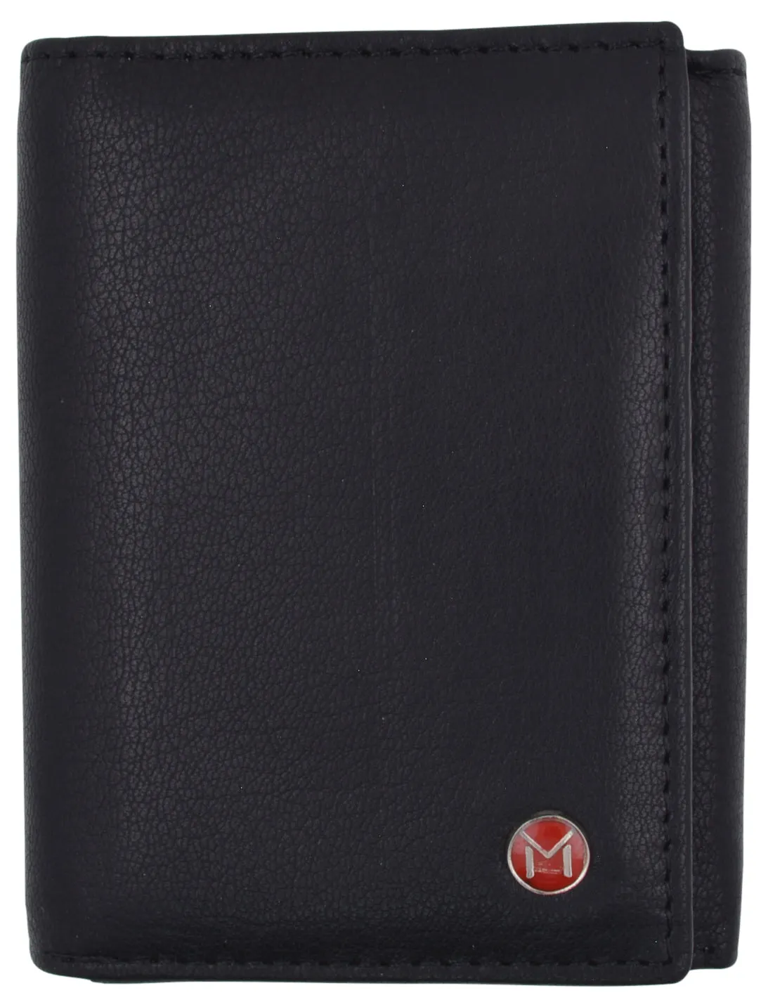 Genuine Leather Slim Trifold Wallet For Men With ID Window RFID Blocking USA