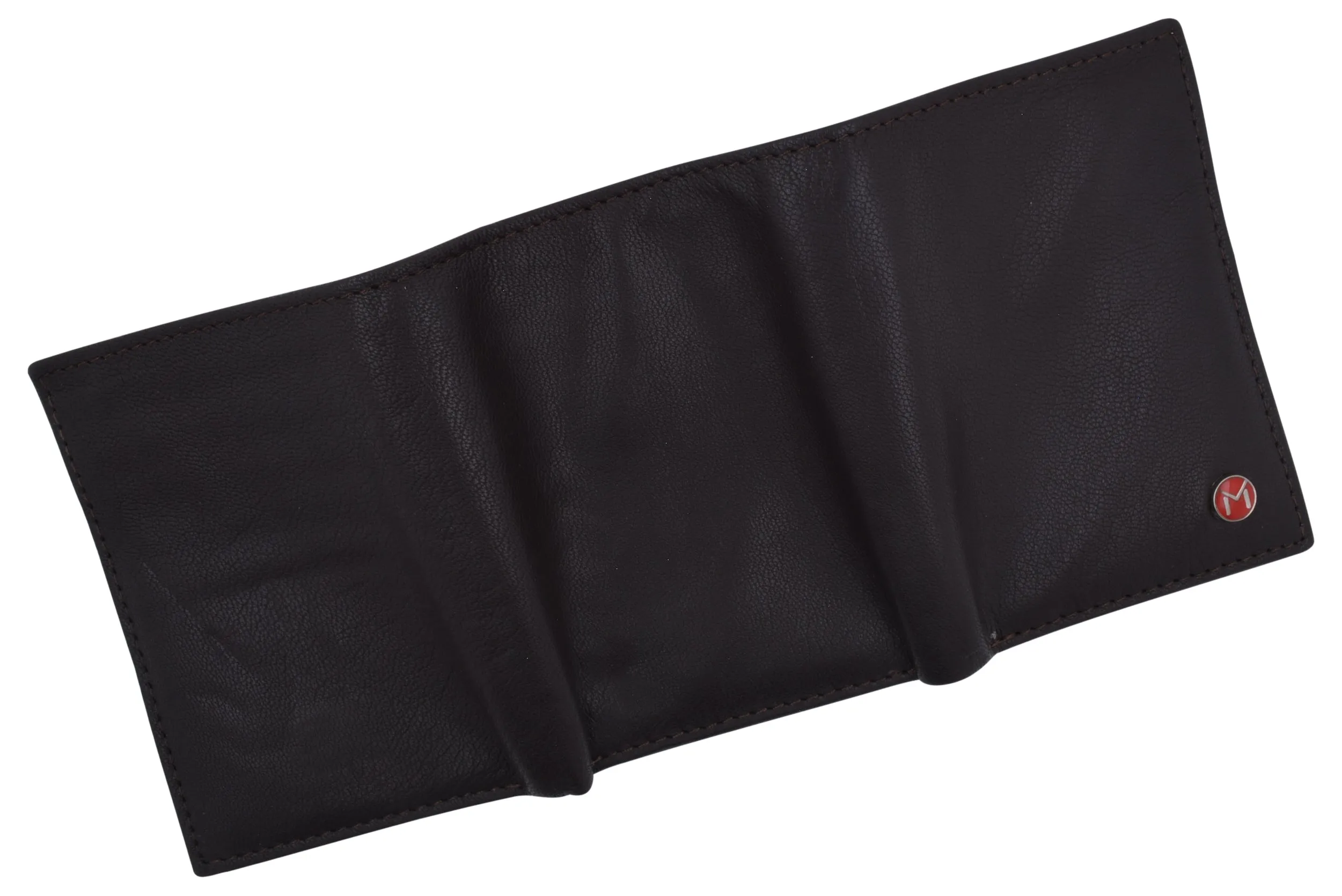 Genuine Leather Slim Trifold Wallet For Men With ID Window RFID Blocking USA