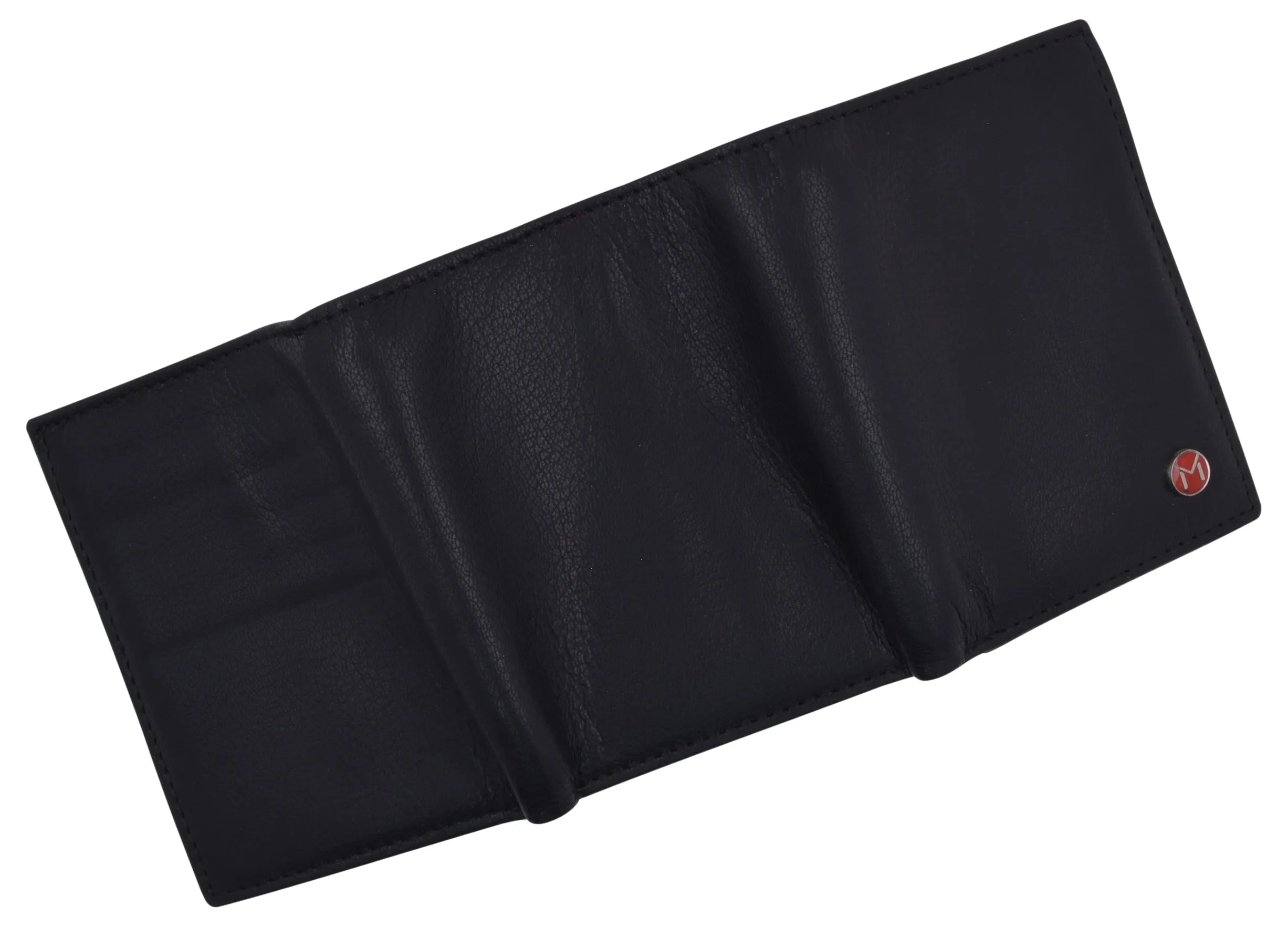 Genuine Leather Slim Trifold Wallet For Men With ID Window RFID Blocking USA
