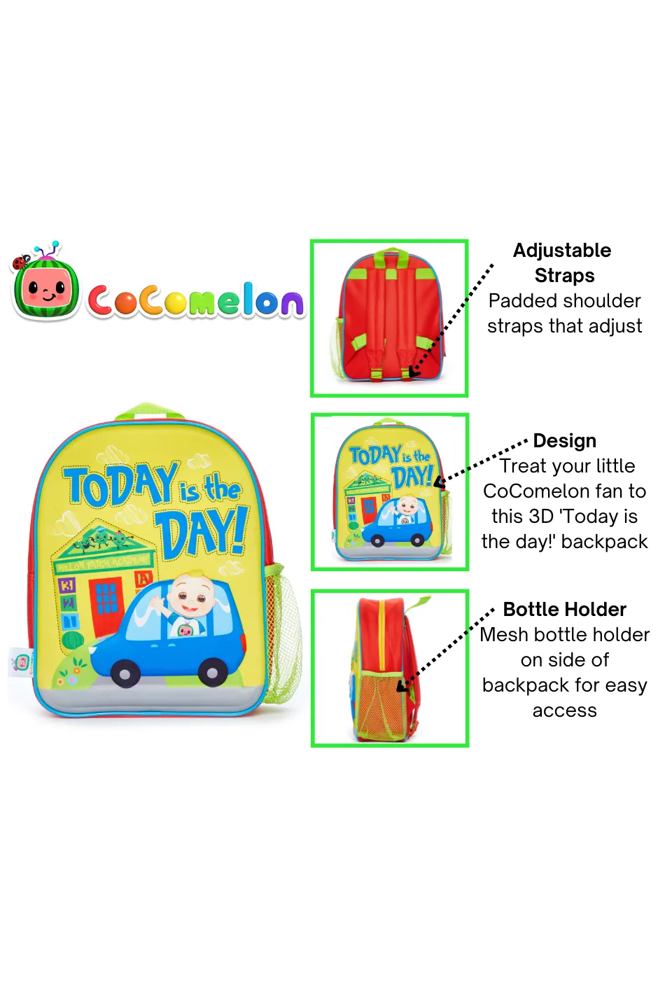 Girls Cocomelon Today Is The Day  Backpack Nursery School Rucksack