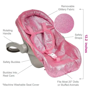 Glam Glitter Baby Doll Car Seat Carrier