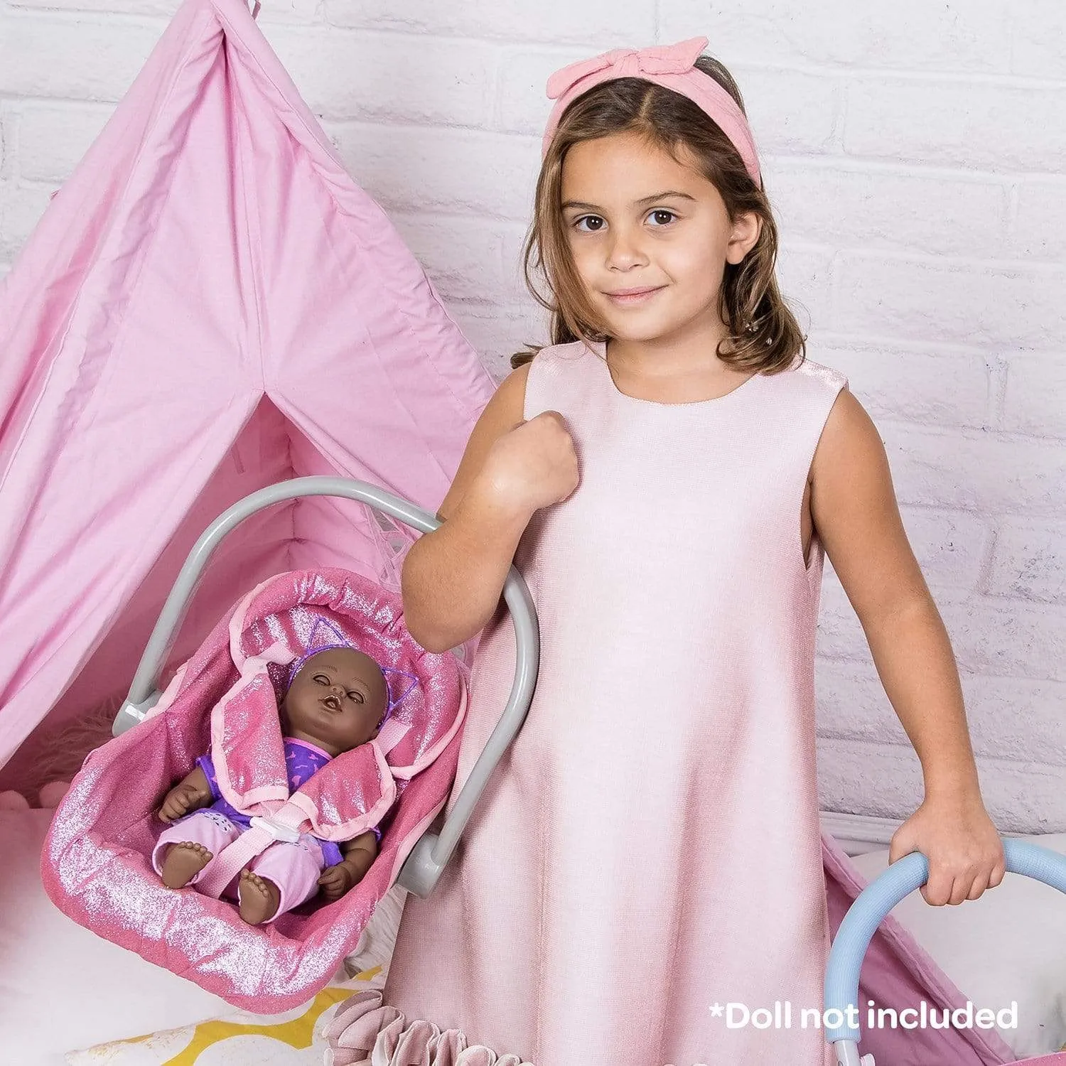 Glam Glitter Baby Doll Car Seat Carrier