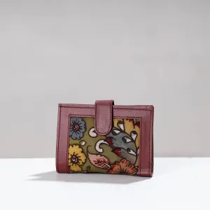 Grey - Handpainted Kalamkari Cotton Wallet