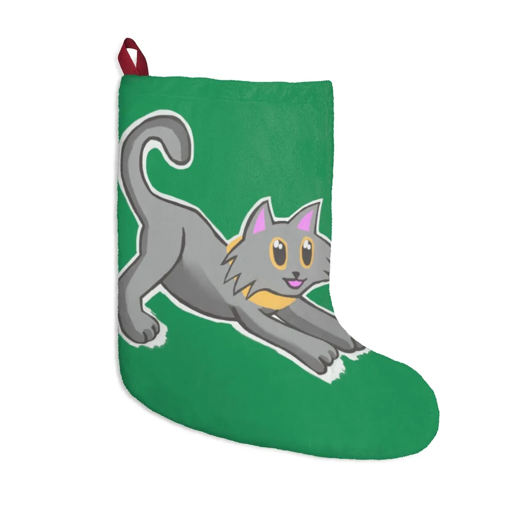 Grey Kitty Christmas Stockings