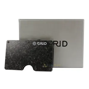 GRID Wallet Forged Carbon Lightweight Card Holder w/ RFID Theft Blocking Panels