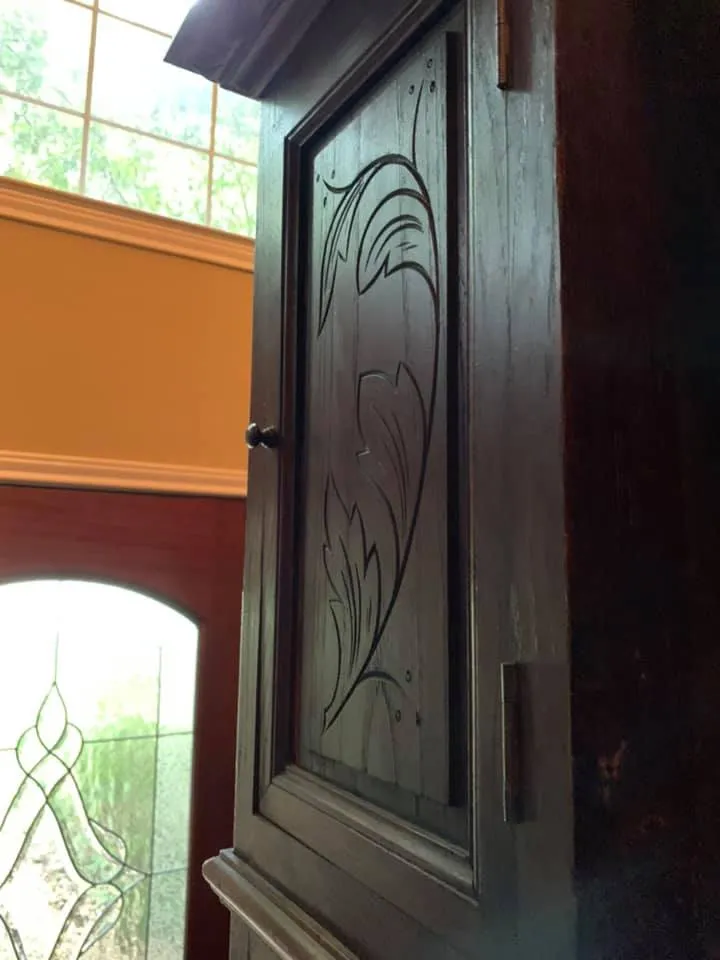 Handsome Antique Brittany Carved Oak Tall Case Clock, 19th Century!!