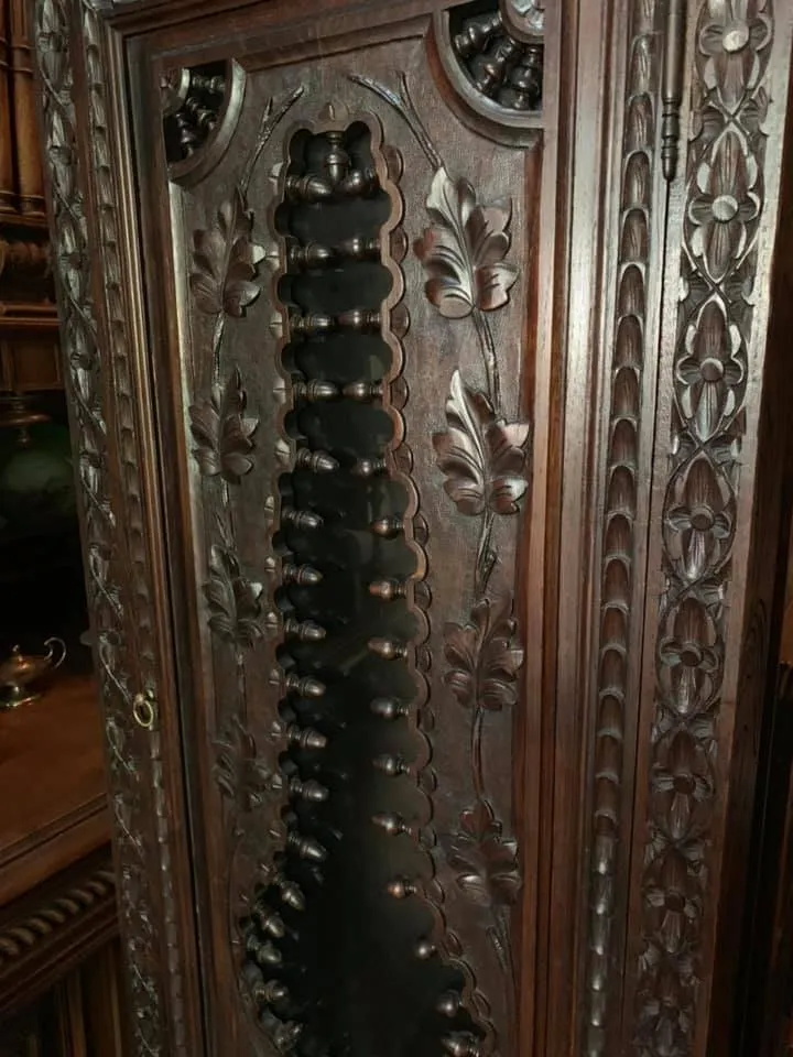 Handsome Antique Brittany Carved Oak Tall Case Clock, 19th Century!!