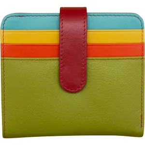 ili New York Bi-Fold Credit Card Wallet Citrus Multi Leather