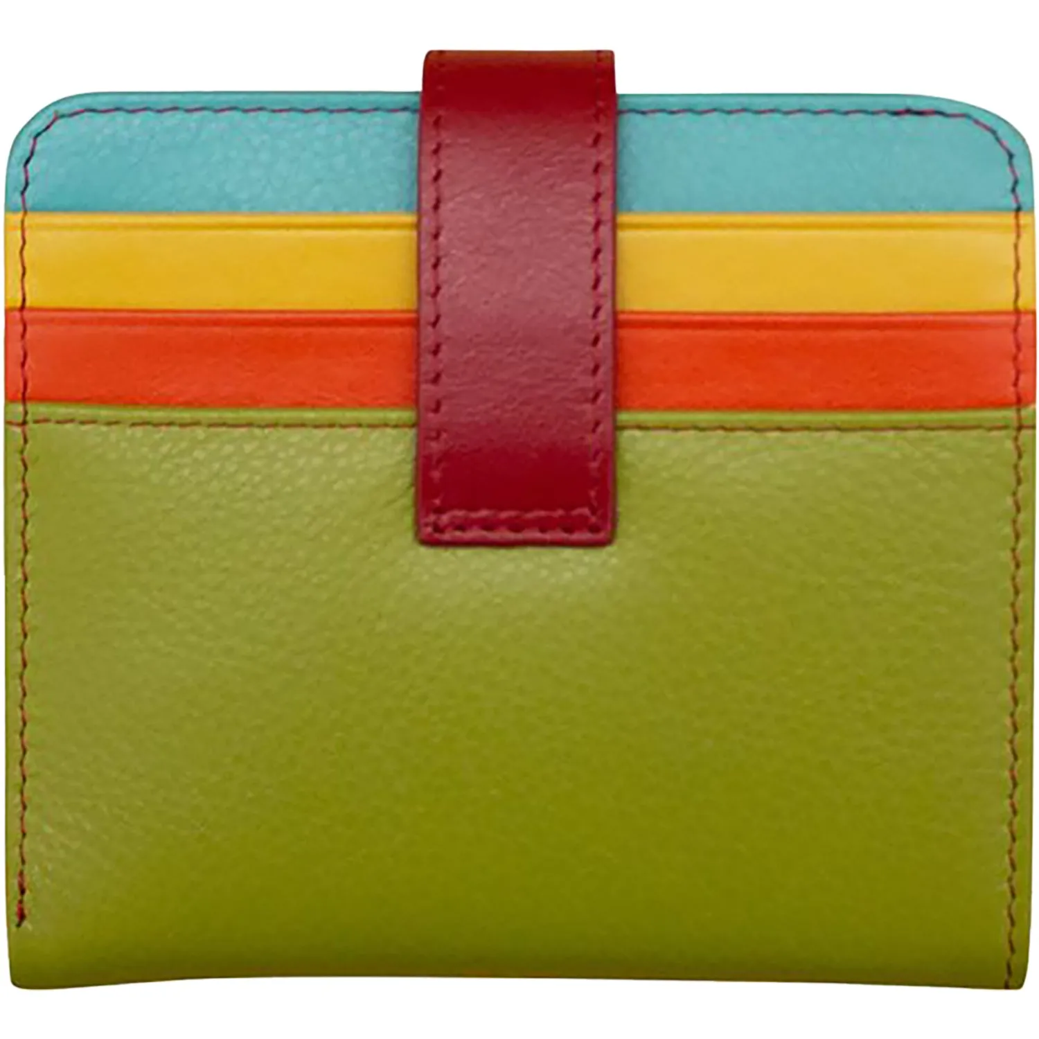 ili New York Bi-Fold Credit Card Wallet Citrus Multi Leather