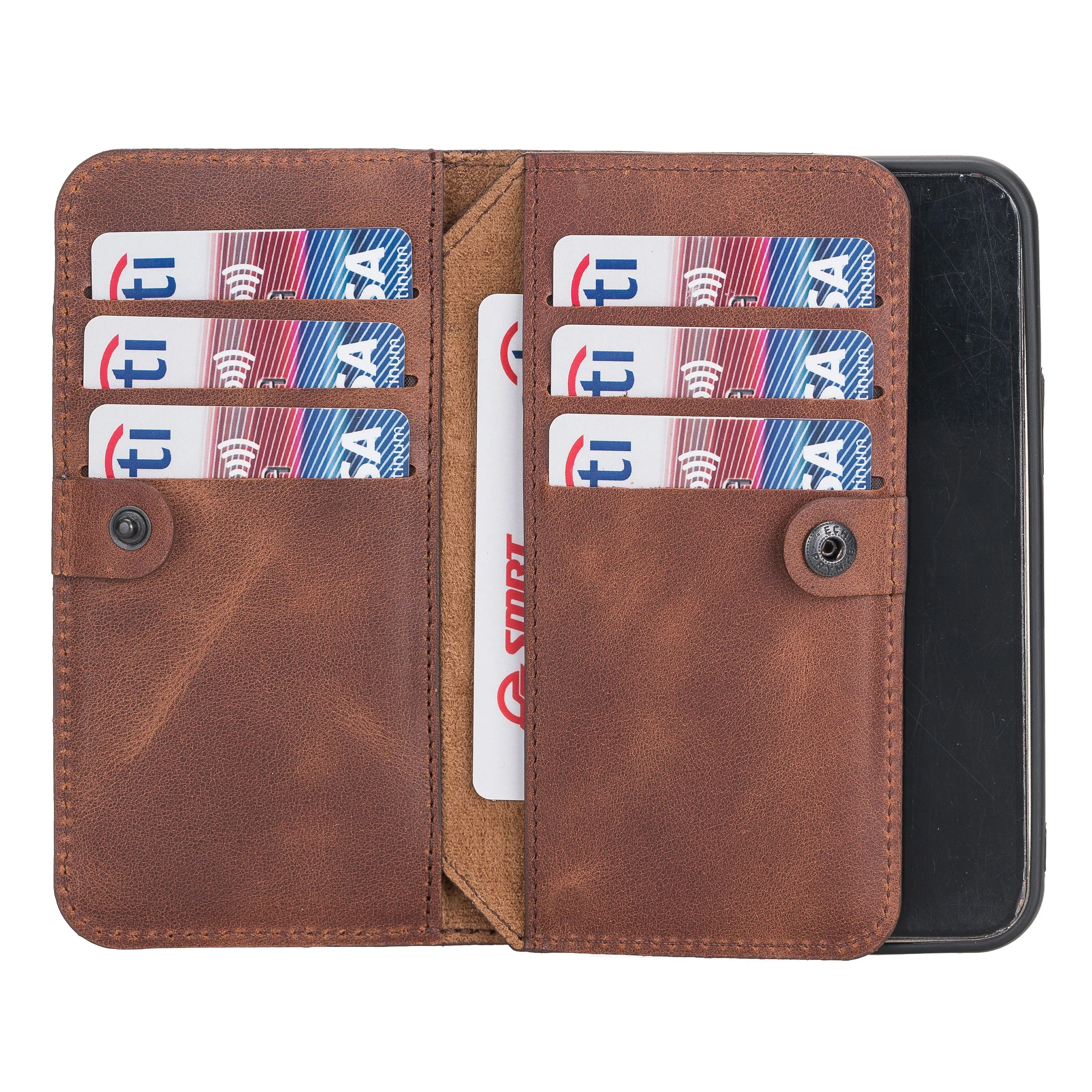 iPhone 12 Mini Leather Dual Wallet Case