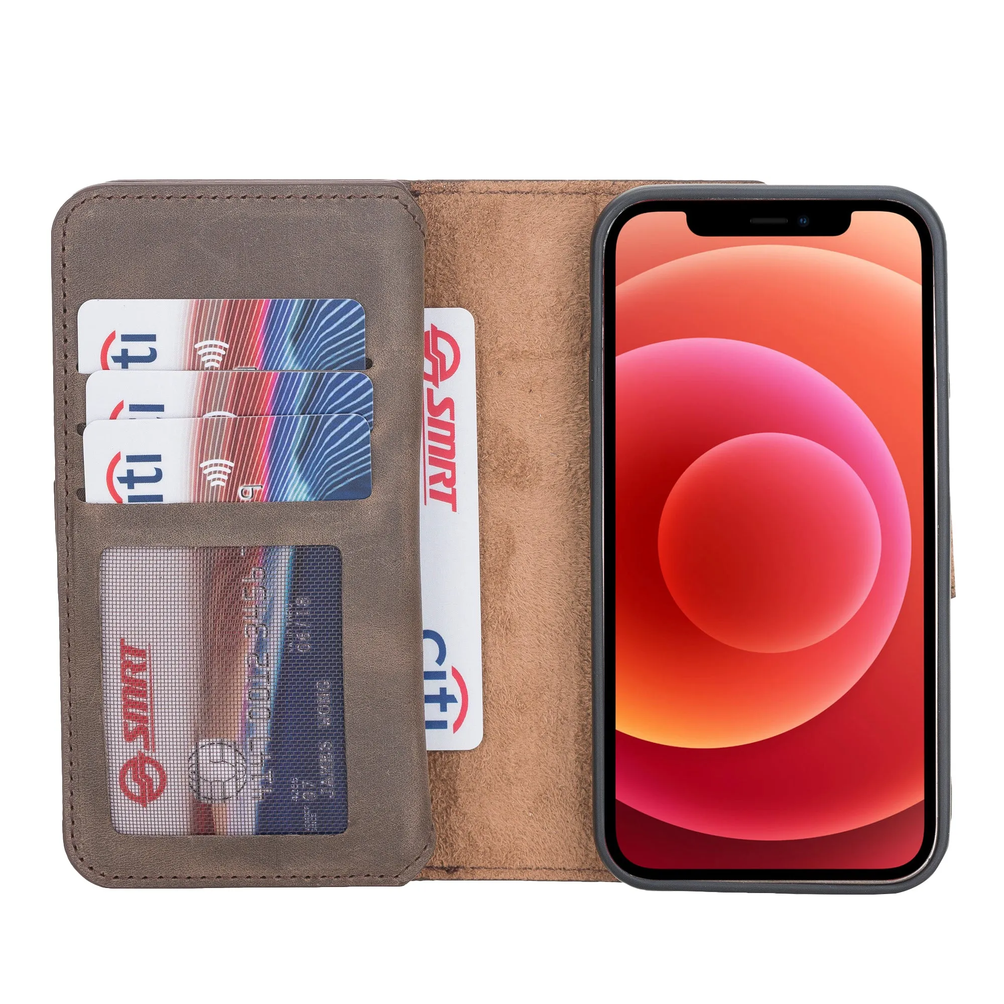 iPhone 12 Mini Leather Dual Wallet Case