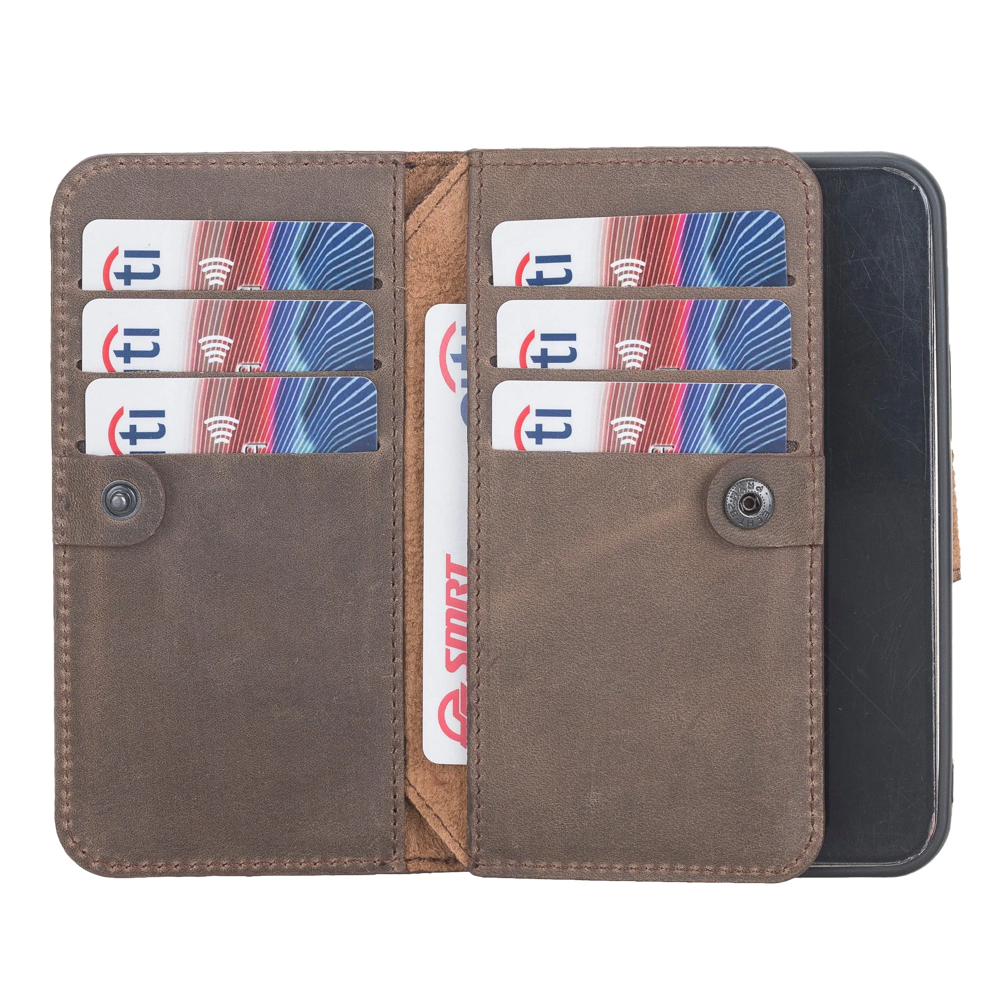 iPhone 12 Mini Leather Dual Wallet Case