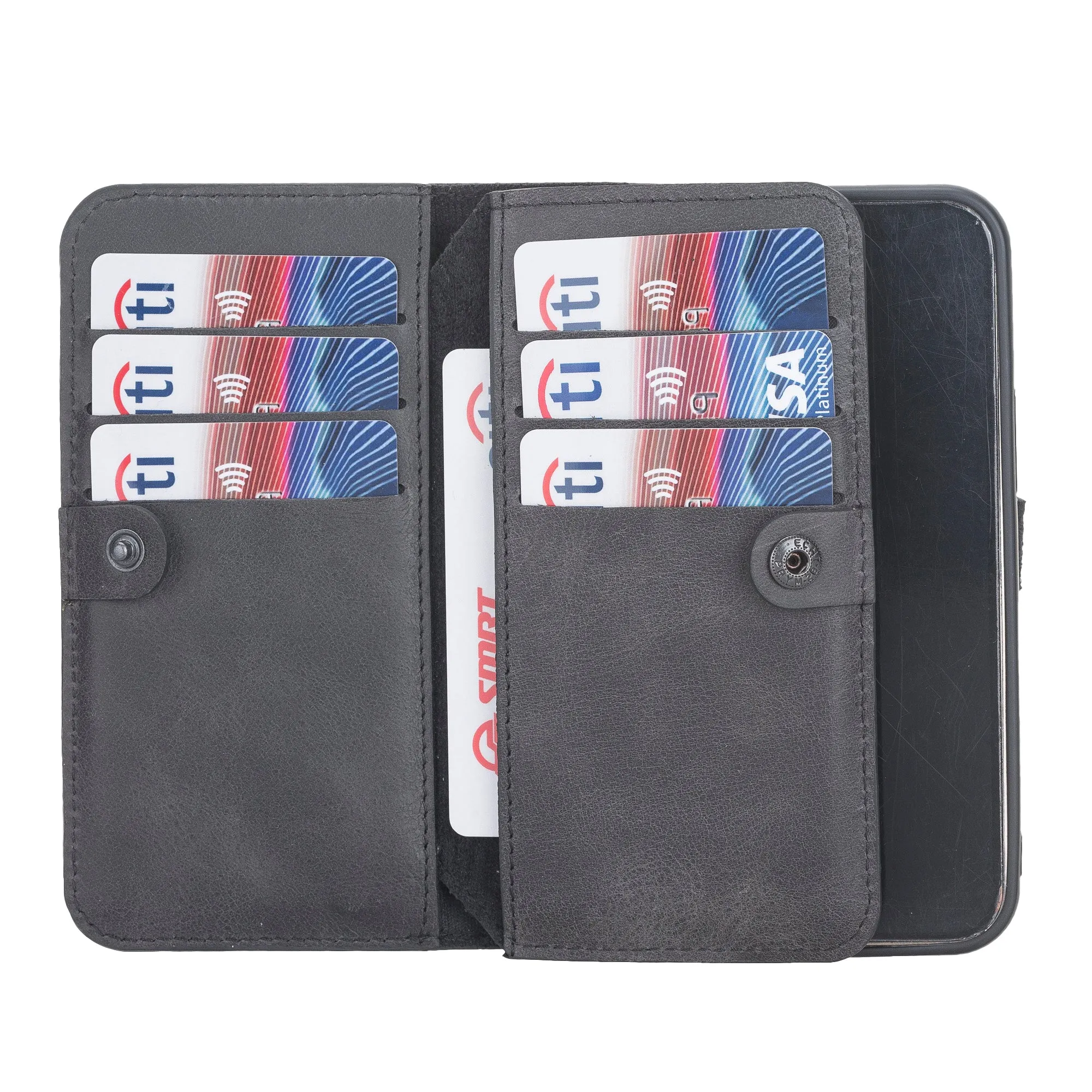 iPhone 12 Mini Leather Dual Wallet Case