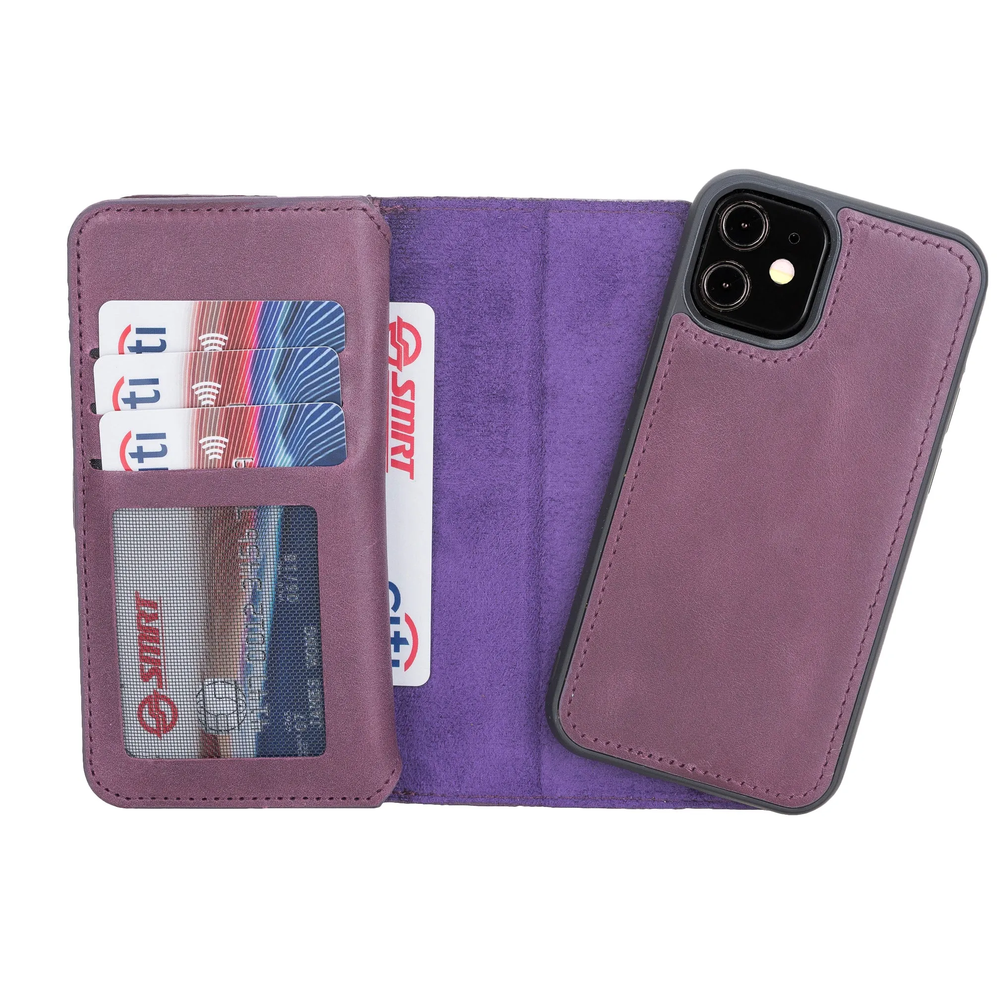 iPhone 12 Mini Leather Dual Wallet Case