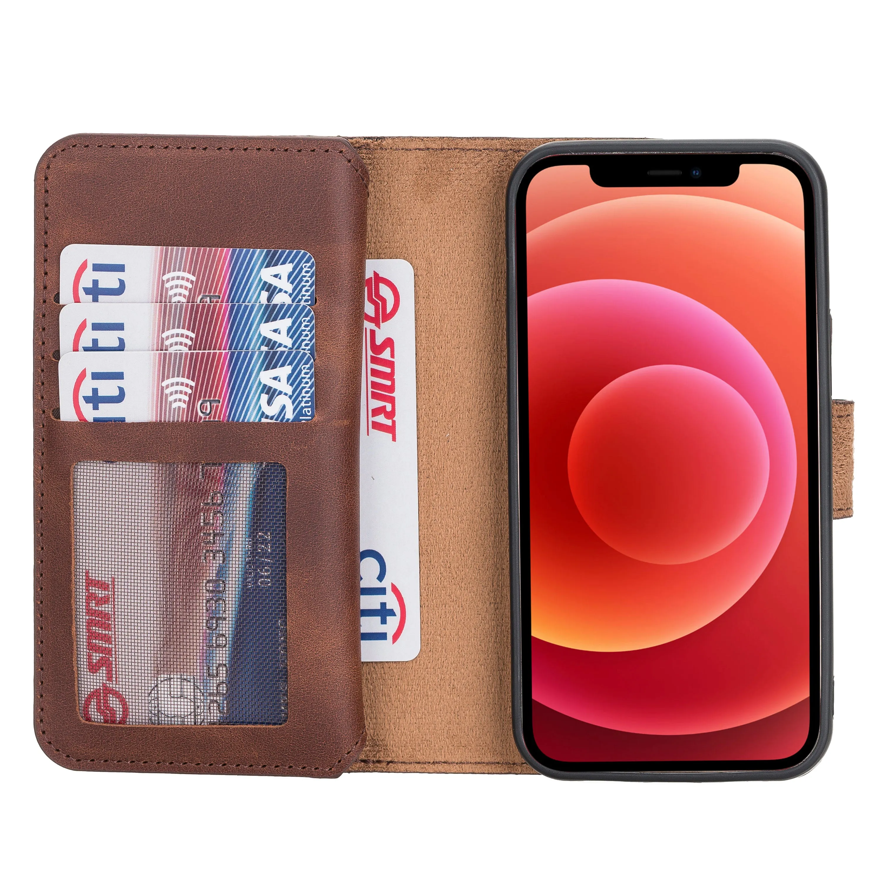 iPhone 12 Mini Leather Dual Wallet Case