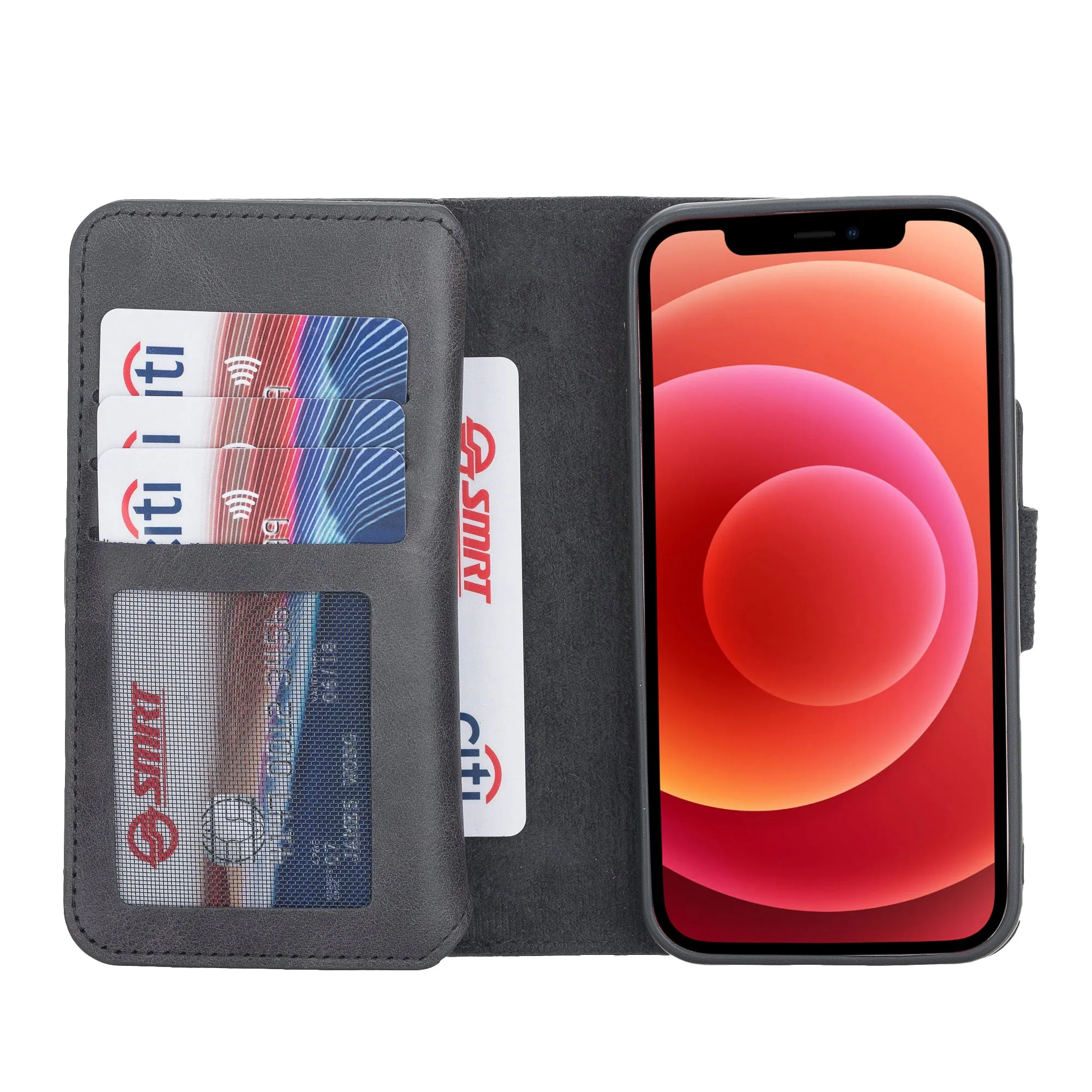 iPhone 12 Mini Leather Dual Wallet Case