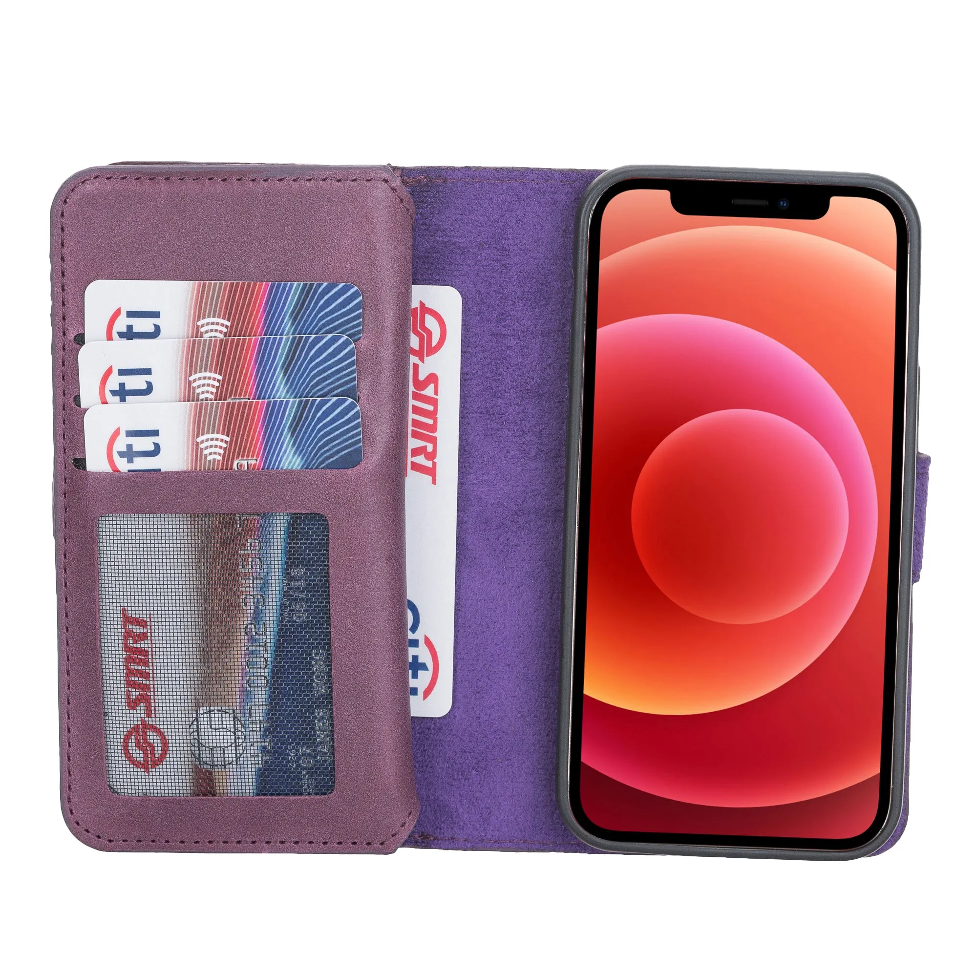 iPhone 12 Mini Leather Dual Wallet Case