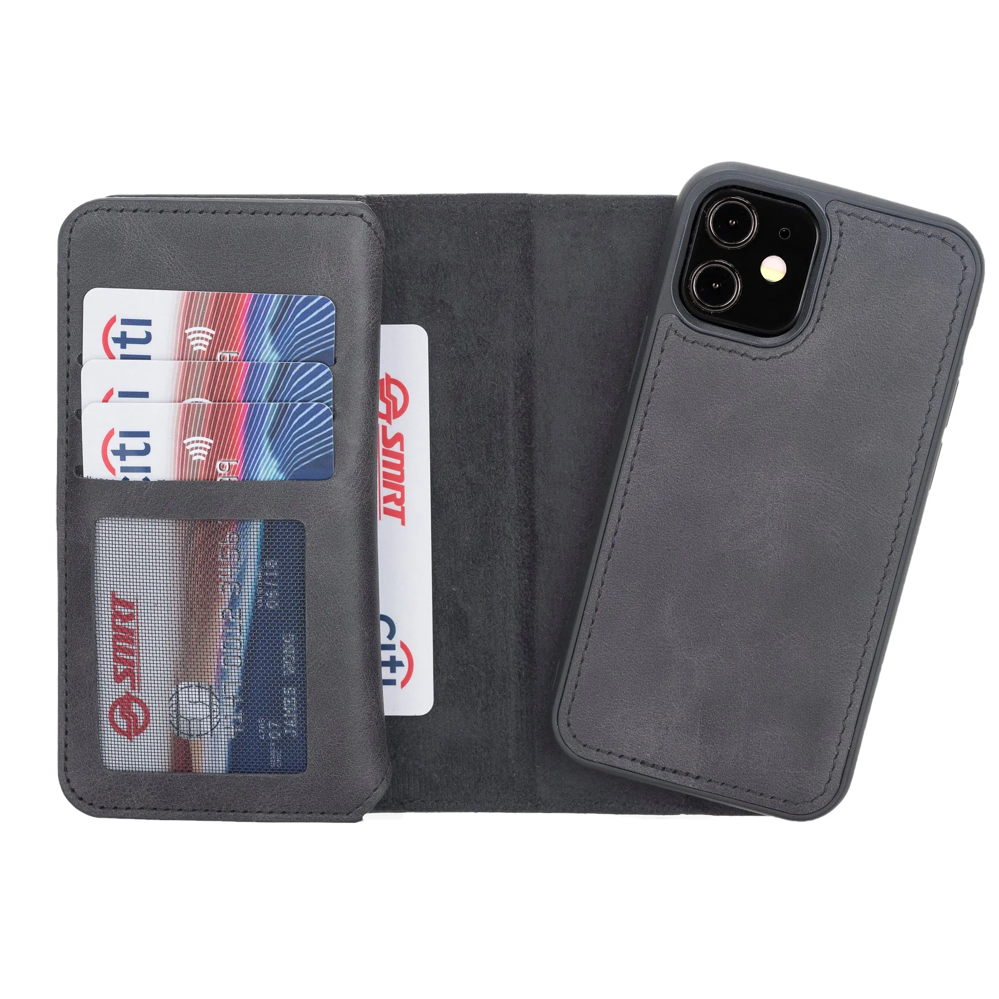iPhone 12 Mini Leather Dual Wallet Case