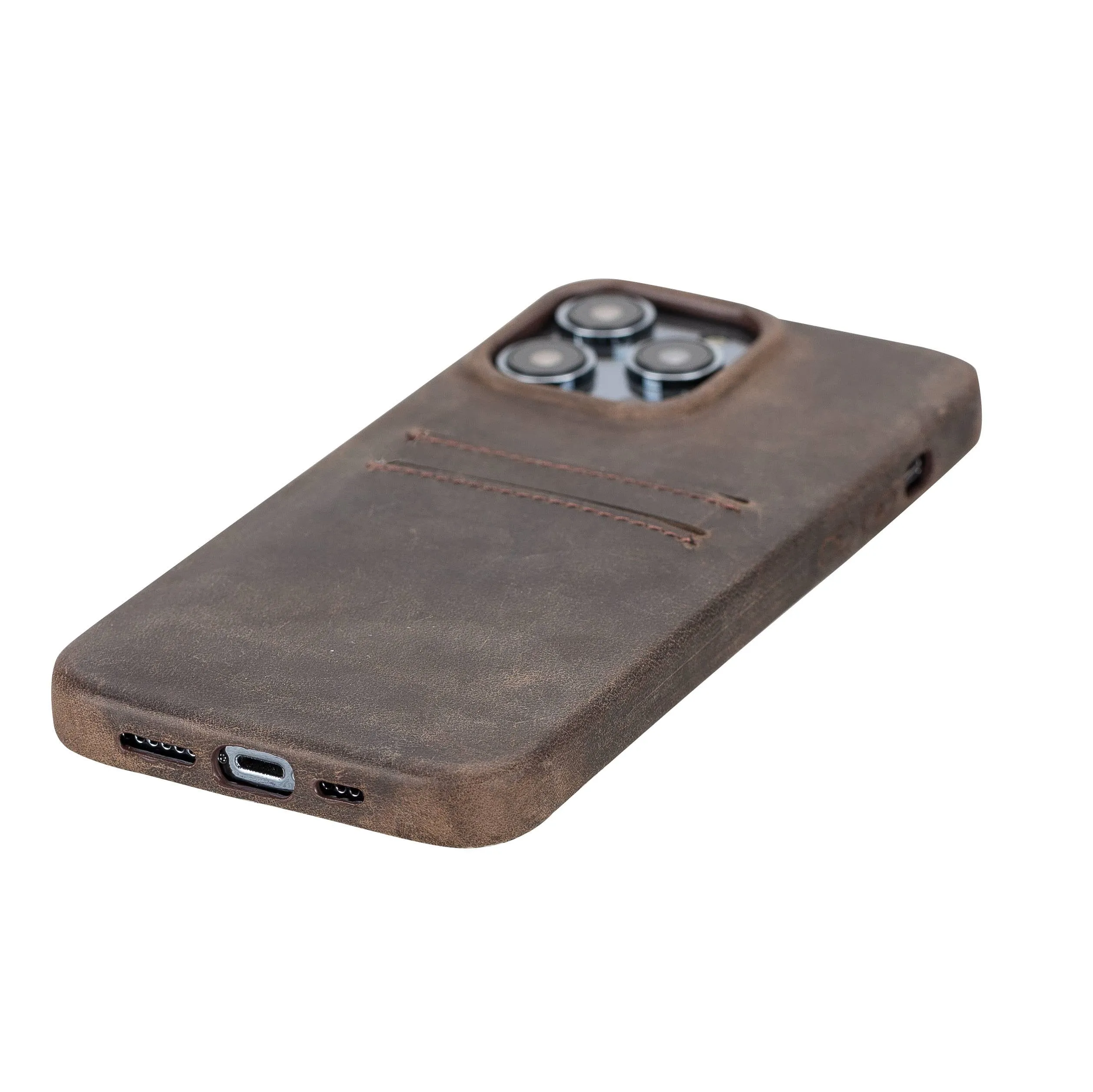 iPhone 14 Pro Max Leather Snap-on wallet phone case