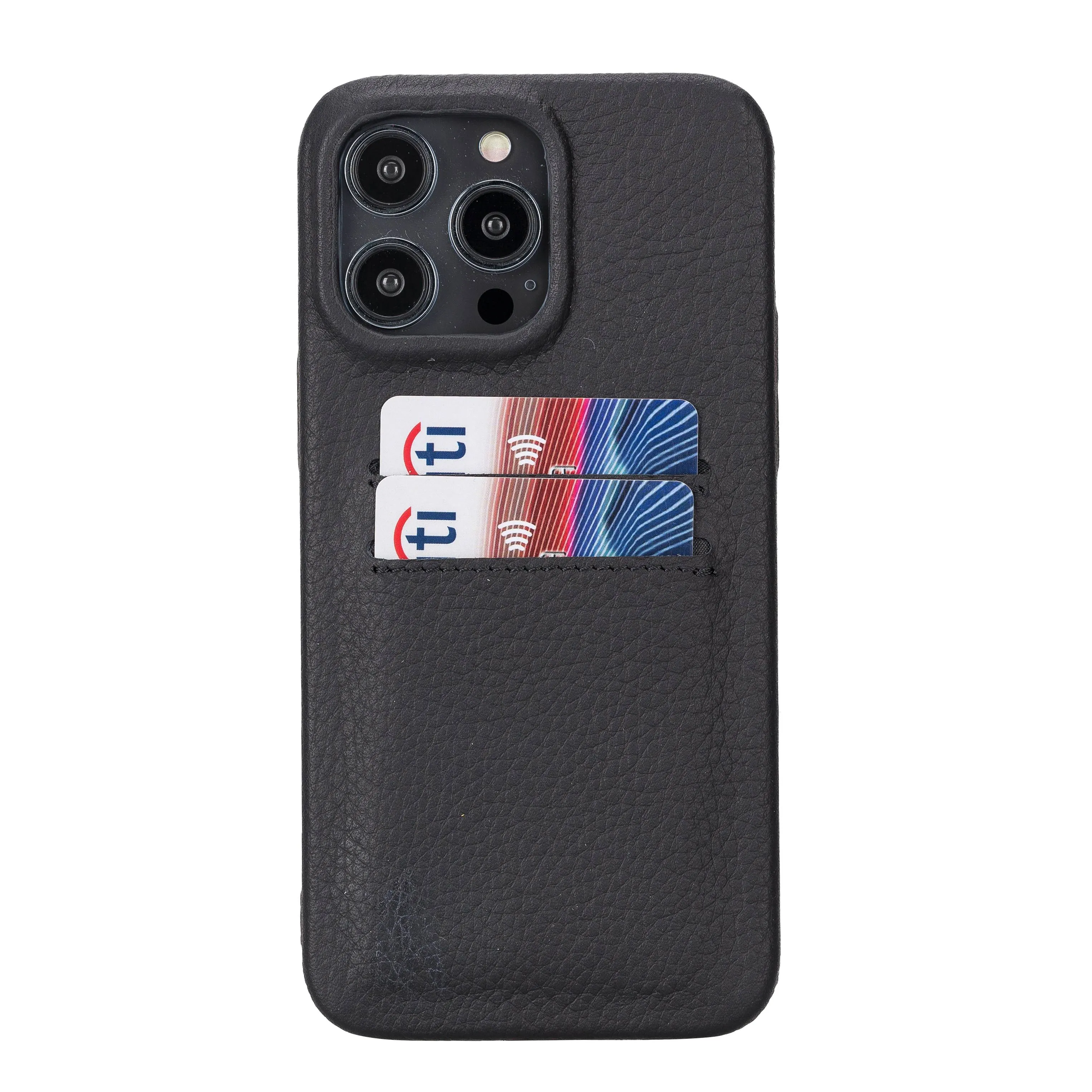 iPhone 14 Pro Max Leather Snap-on wallet phone case