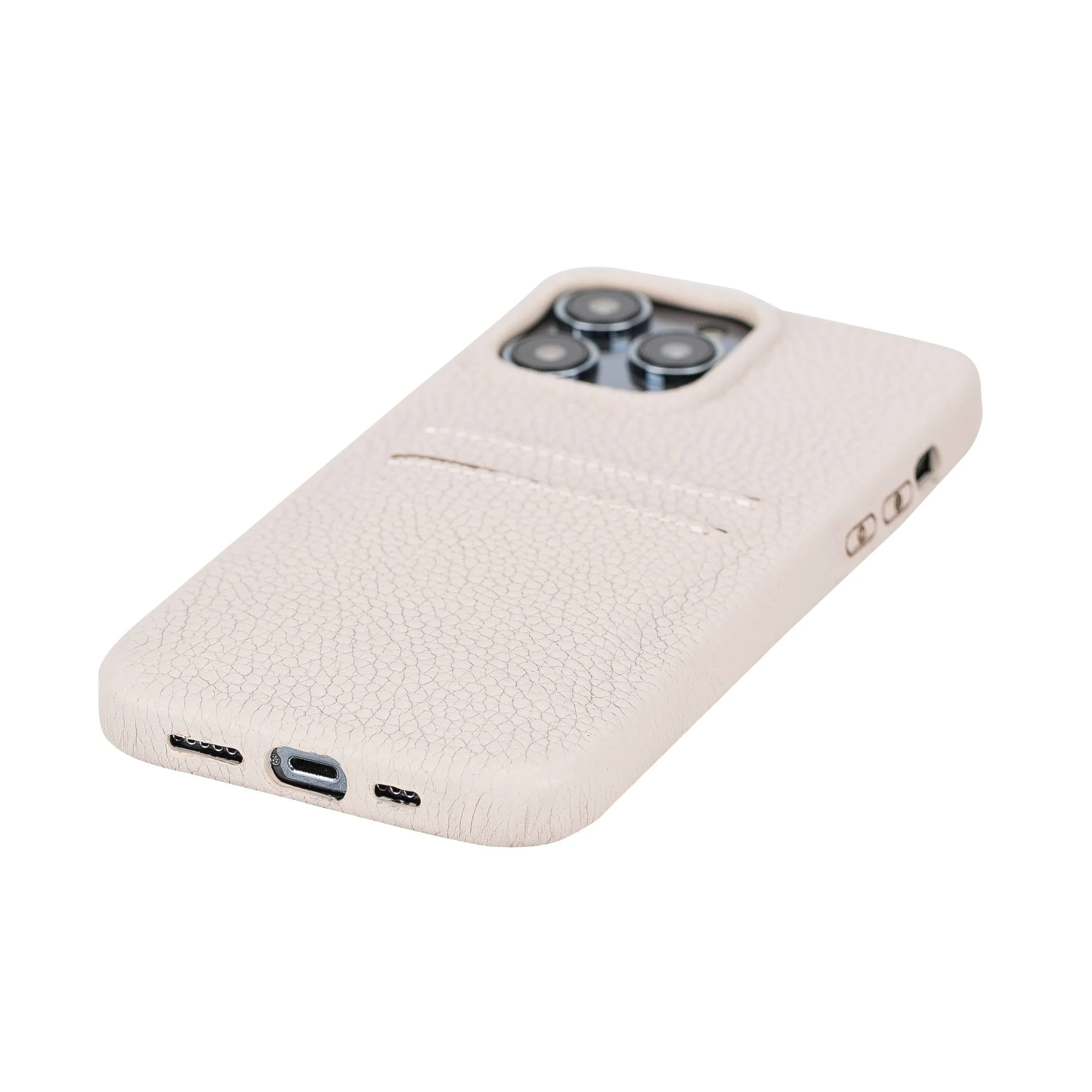 iPhone 14 Pro Max Leather Snap-on wallet phone case