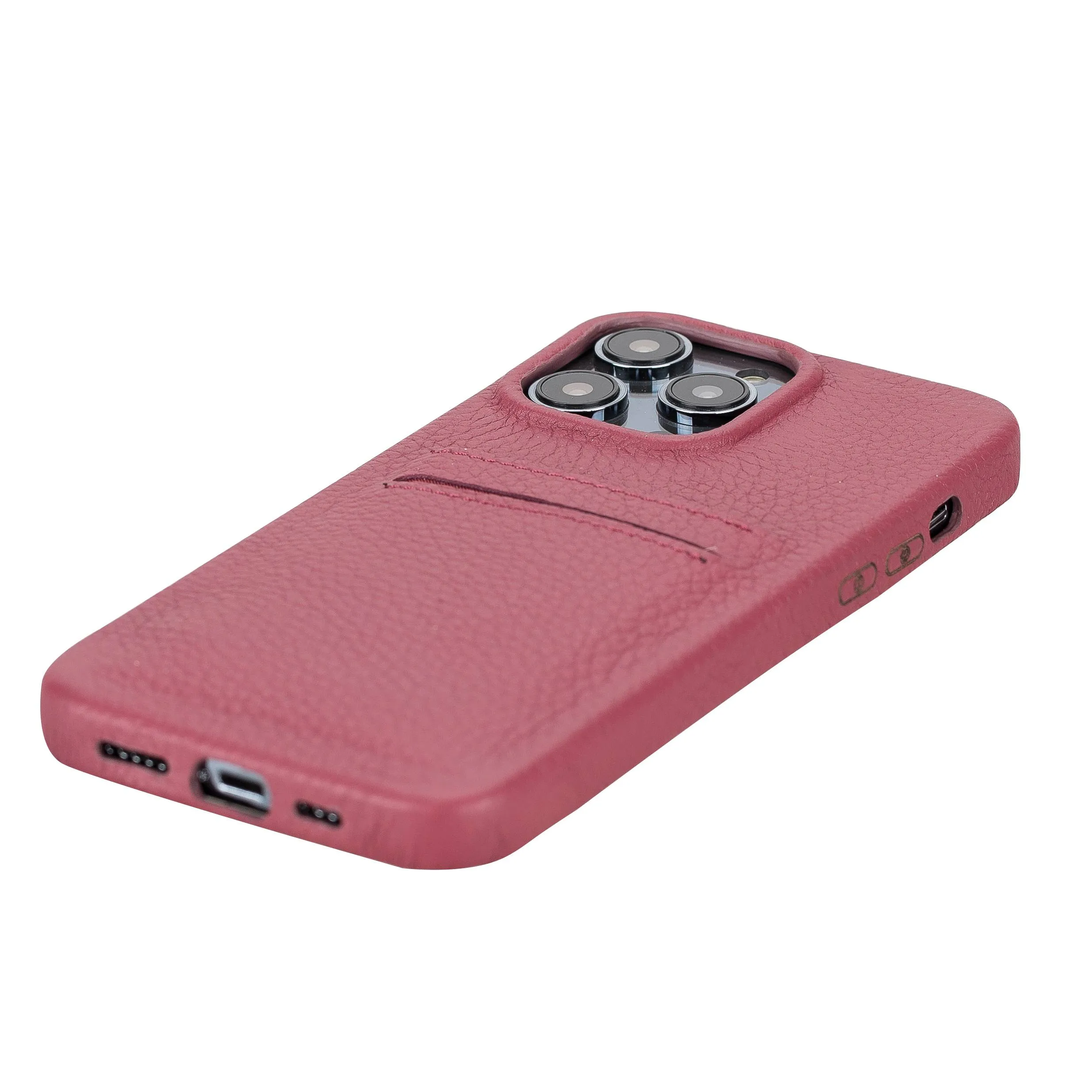 iPhone 14 Pro Max Leather Snap-on wallet phone case