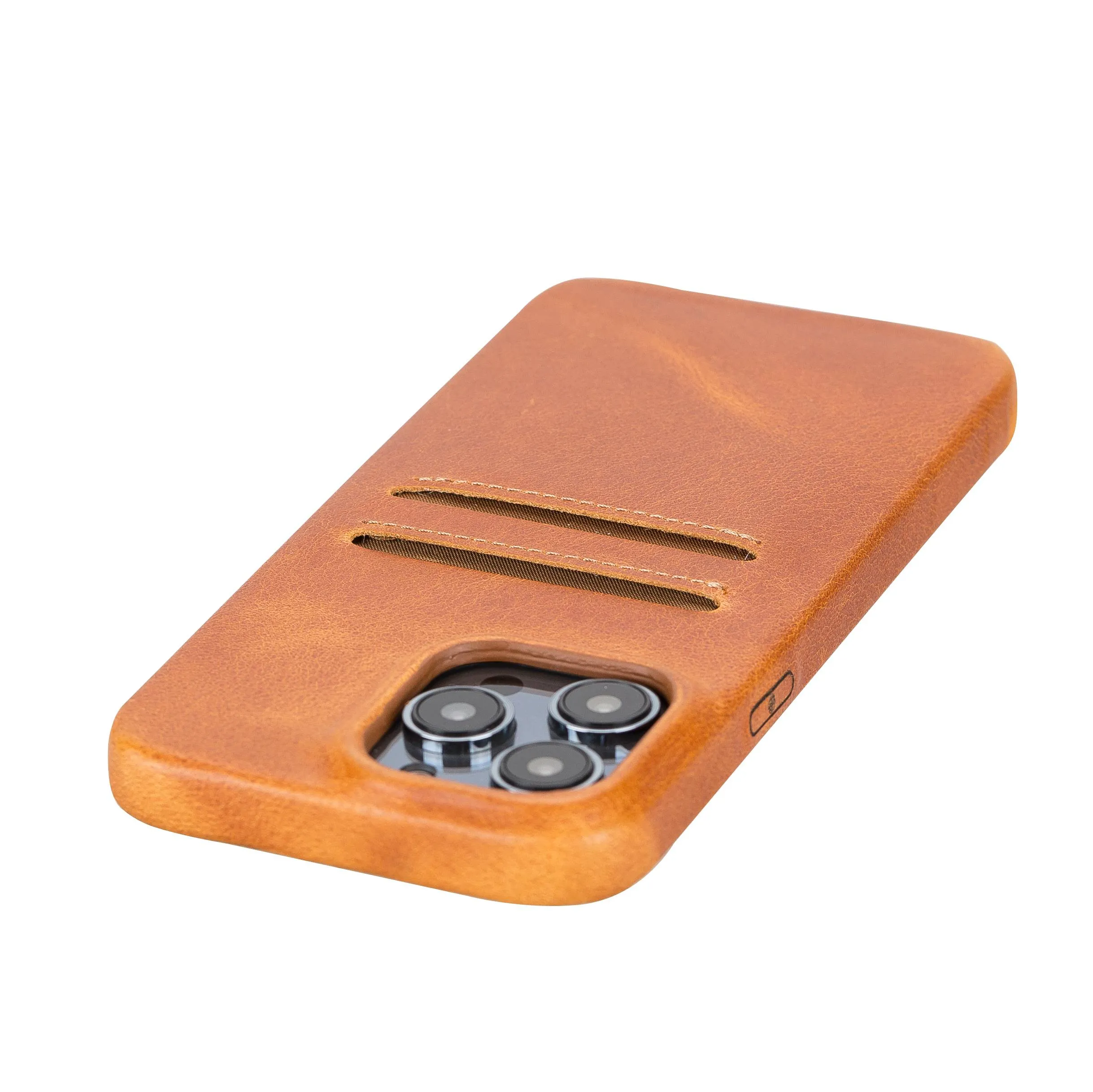 iPhone 14 Pro Max Leather Snap-on wallet phone case