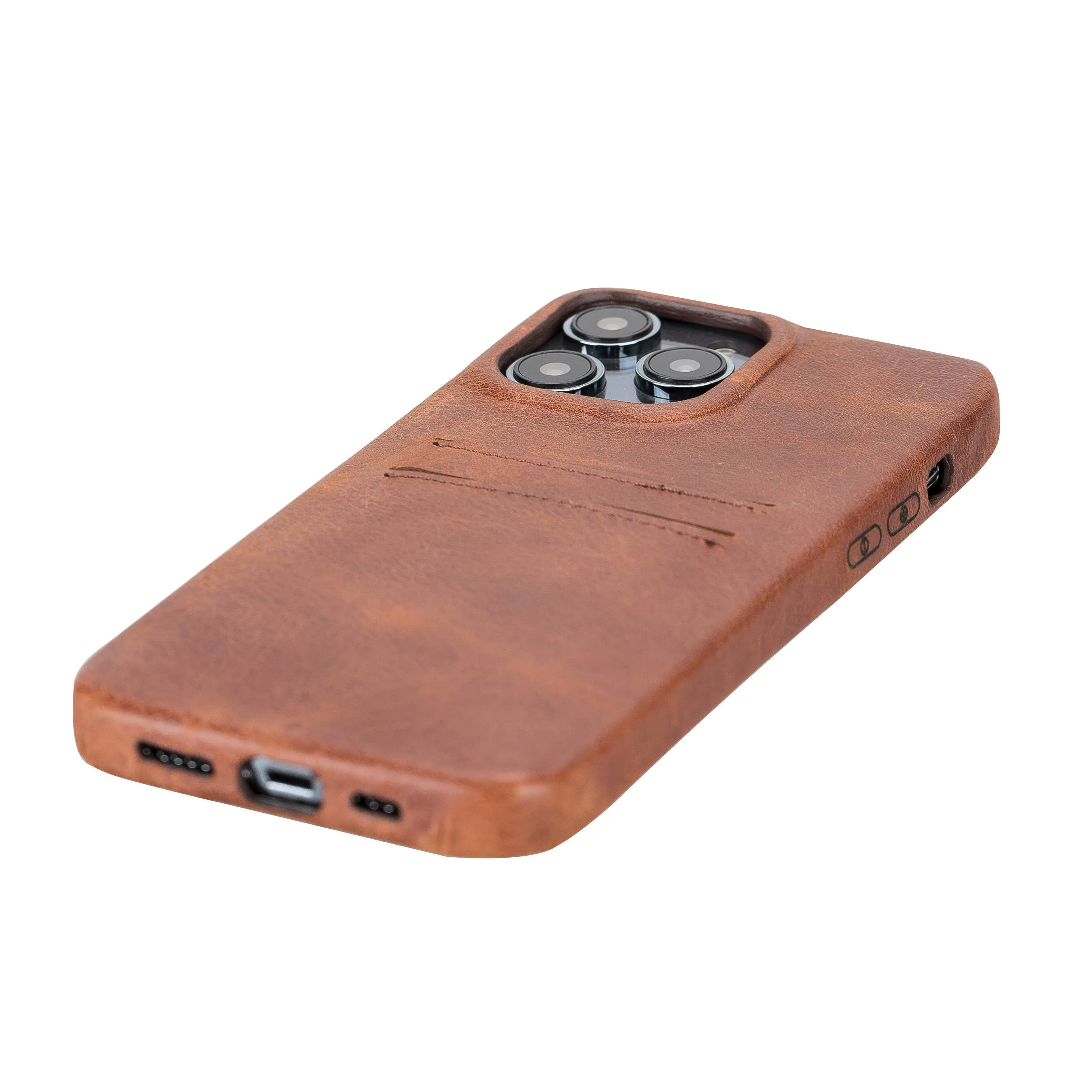iPhone 14 Pro Max Leather Snap-on wallet phone case