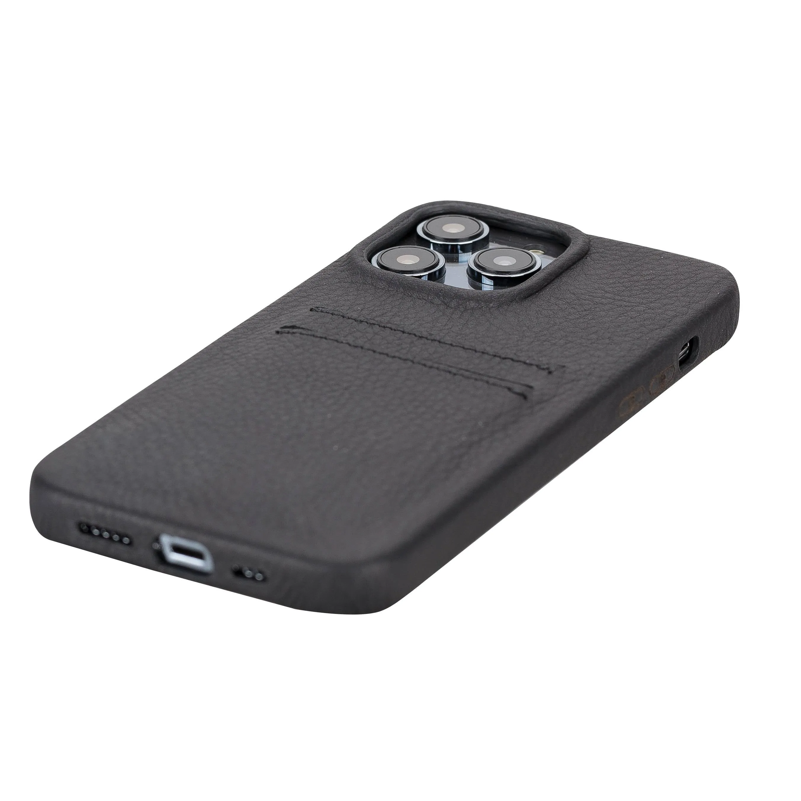 iPhone 14 Pro Max Leather Snap-on wallet phone case