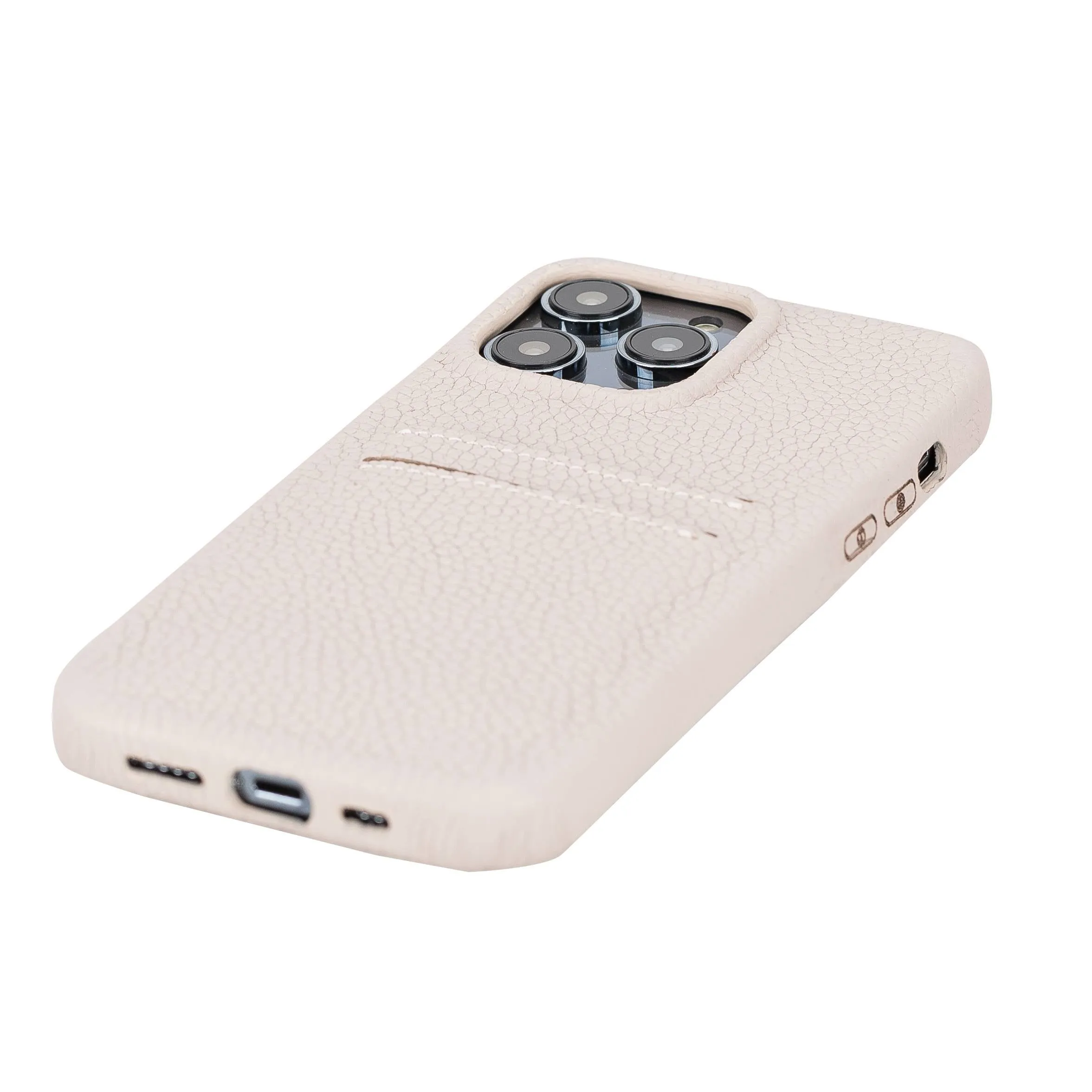 iPhone 14 Pro Max Leather Snap-on wallet phone case