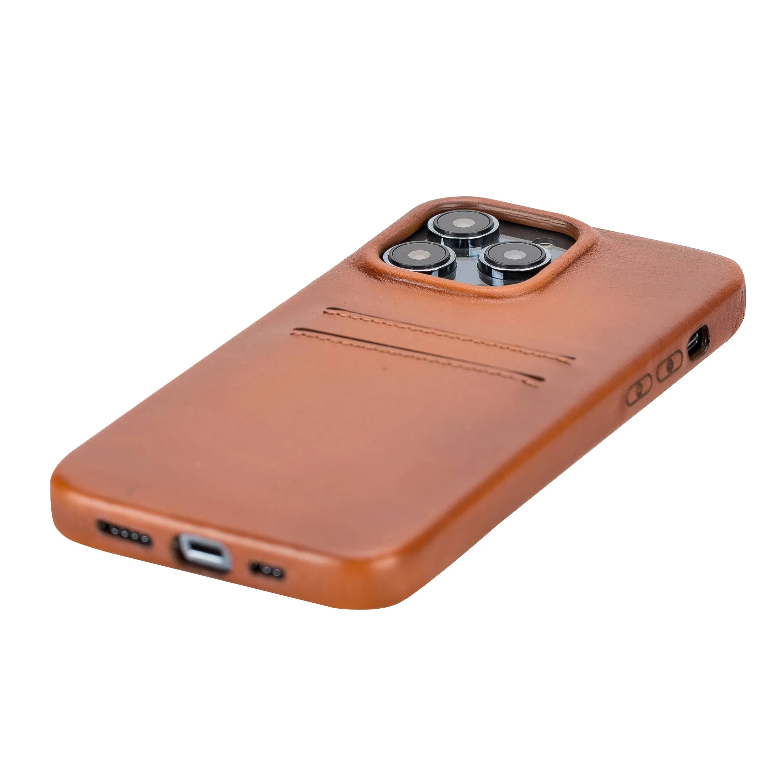 iPhone 14 Pro Max Leather Snap-on wallet phone case