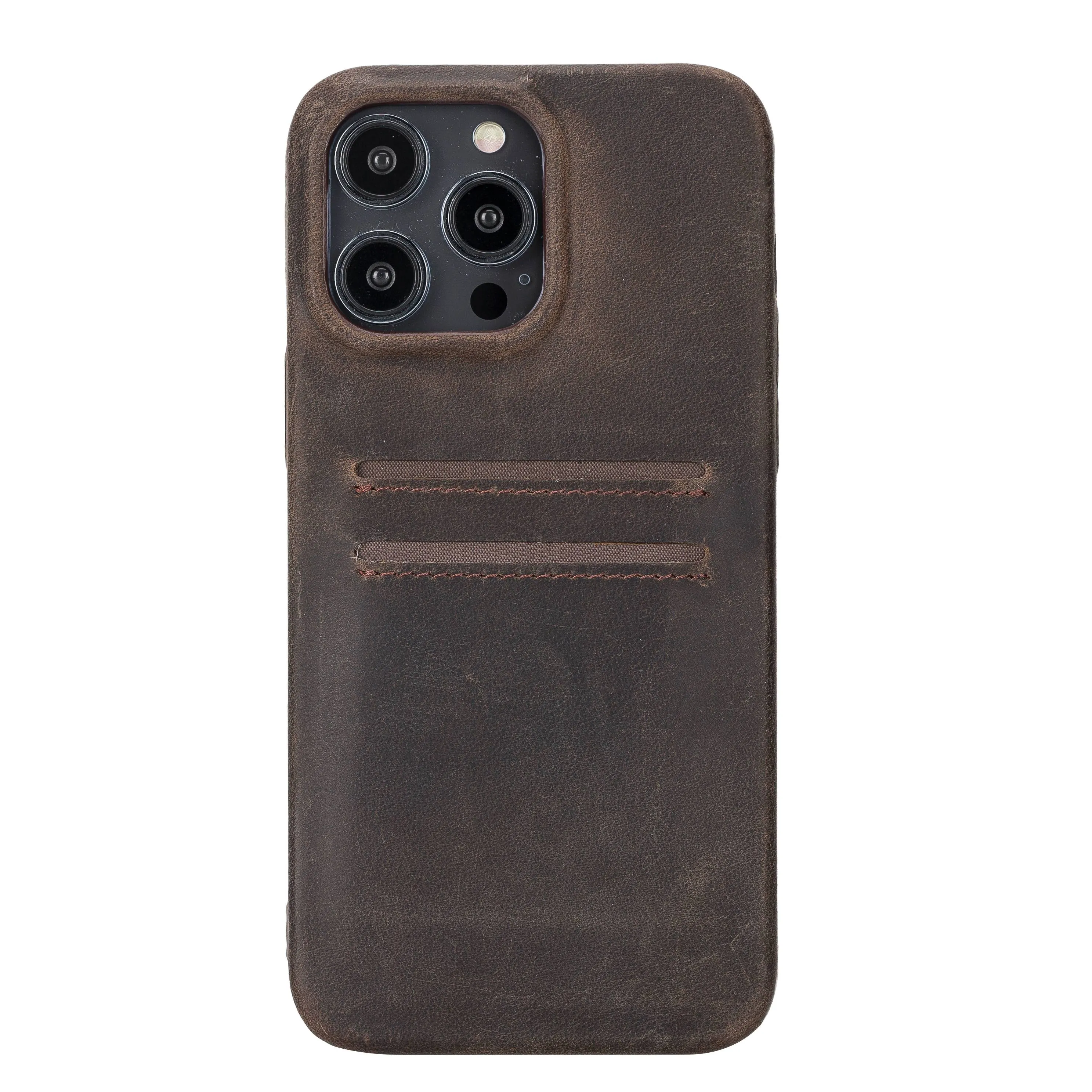 iPhone 14 Pro Max Leather Snap-on wallet phone case