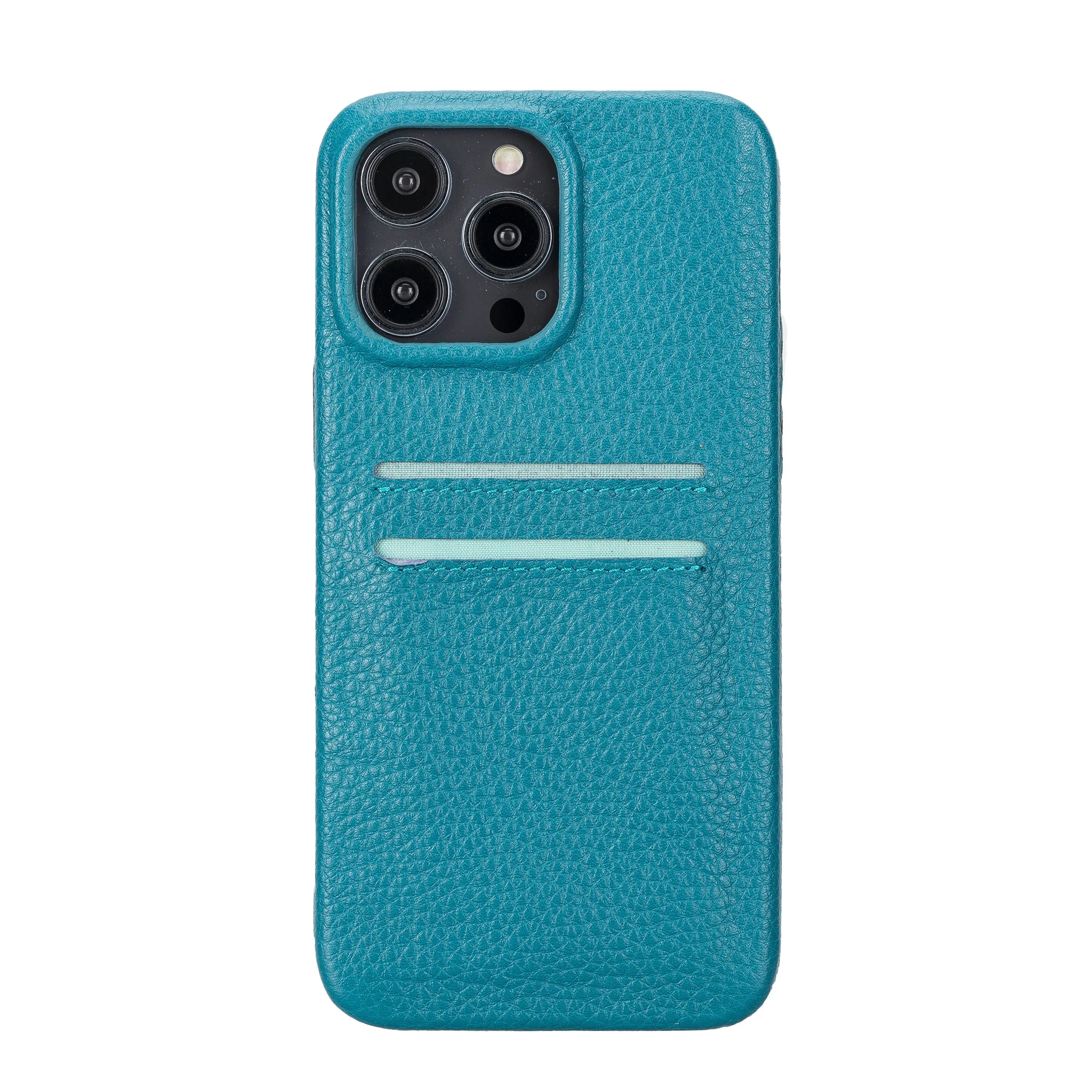 iPhone 14 Pro Max Leather Snap-on wallet phone case
