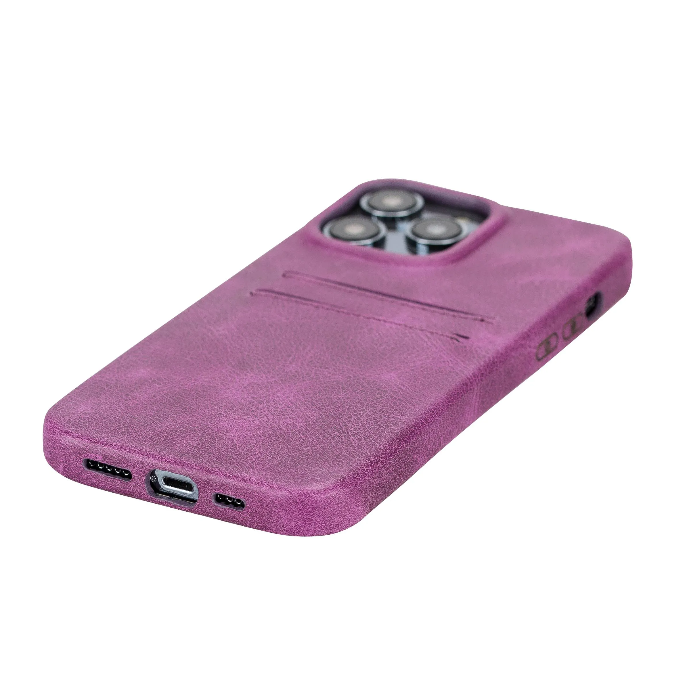 iPhone 14 Pro Max Leather Snap-on wallet phone case