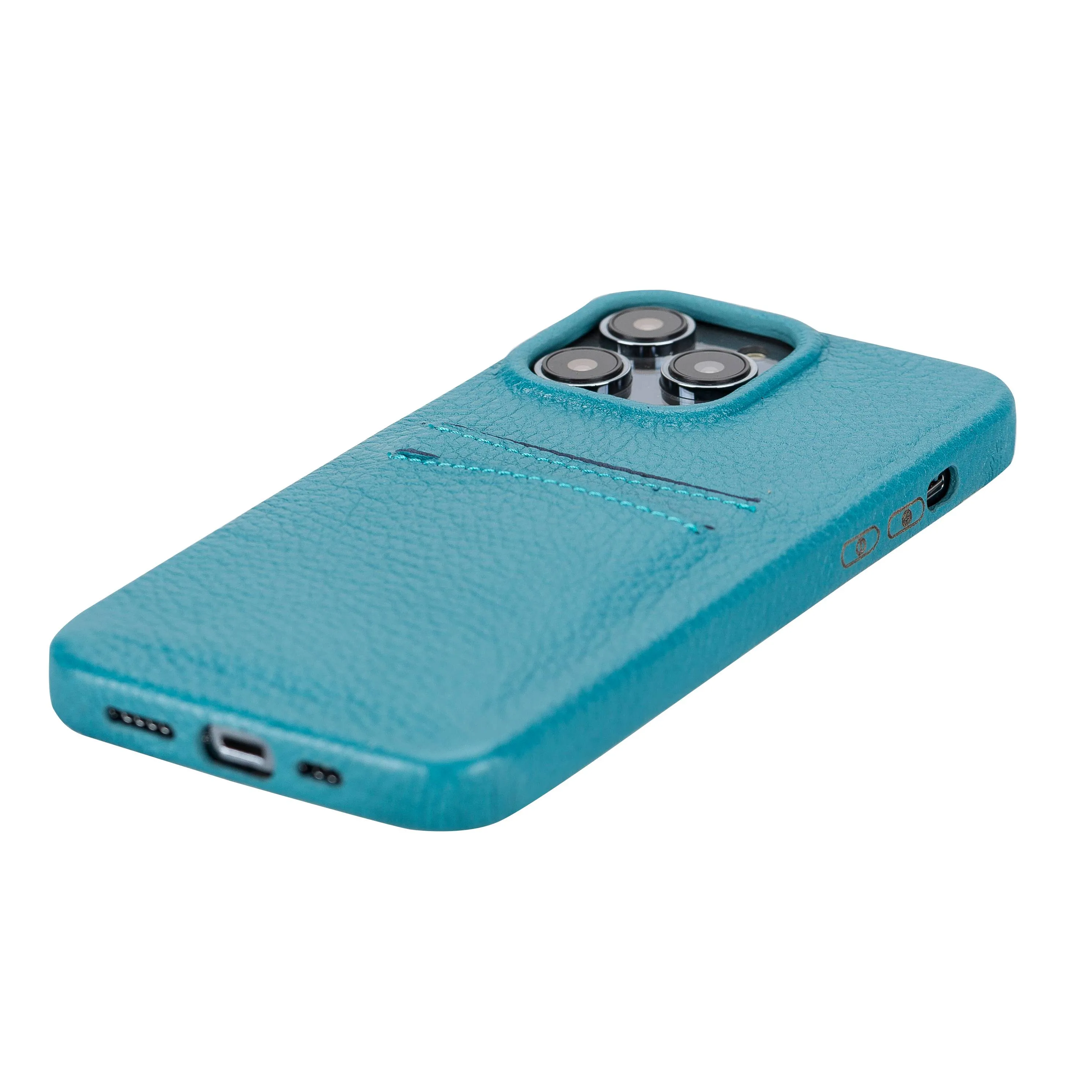 iPhone 14 Pro Max Leather Snap-on wallet phone case