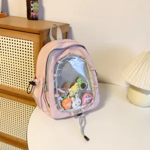 Japanese Transparent Bar Pain Backpack Good-looking Student Schoolbag New Large Capacity College Style Two-Dimensional Backpack