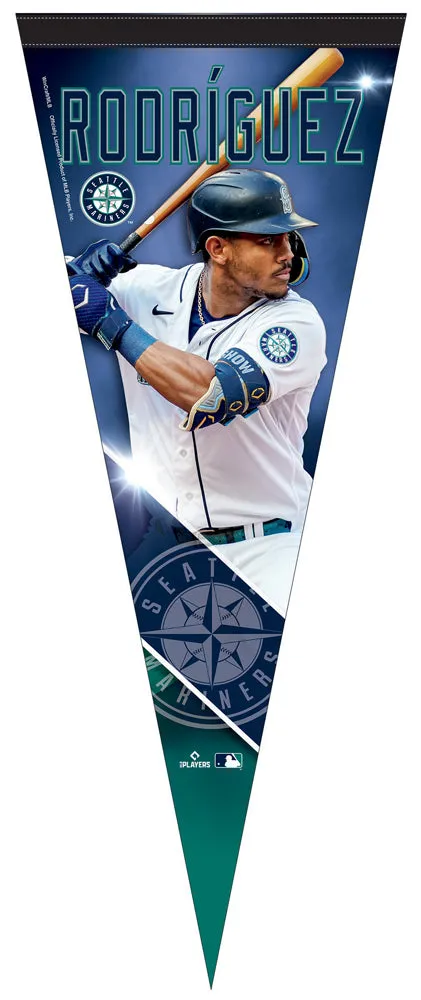 Julio Rodriguez Seattle Mariners MLB Action Series Official Premium 12x30 Felt Pennant - Wincraft Inc.