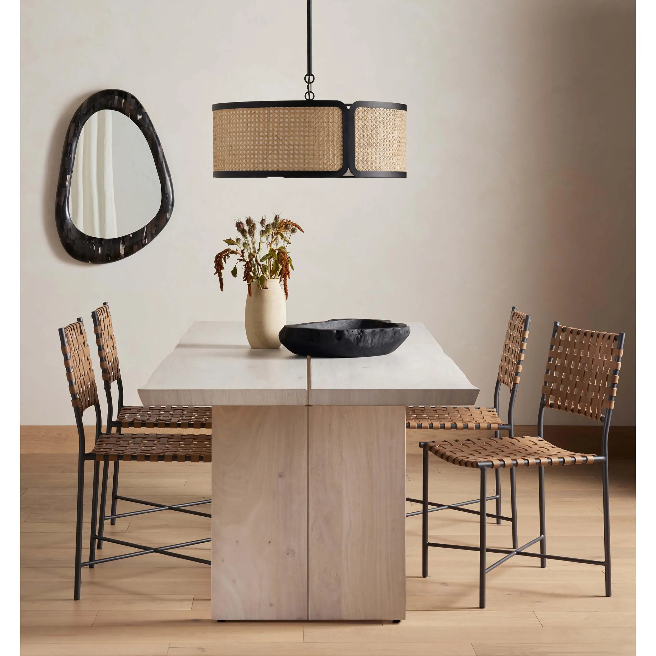Katarina Dining Table, Bleached