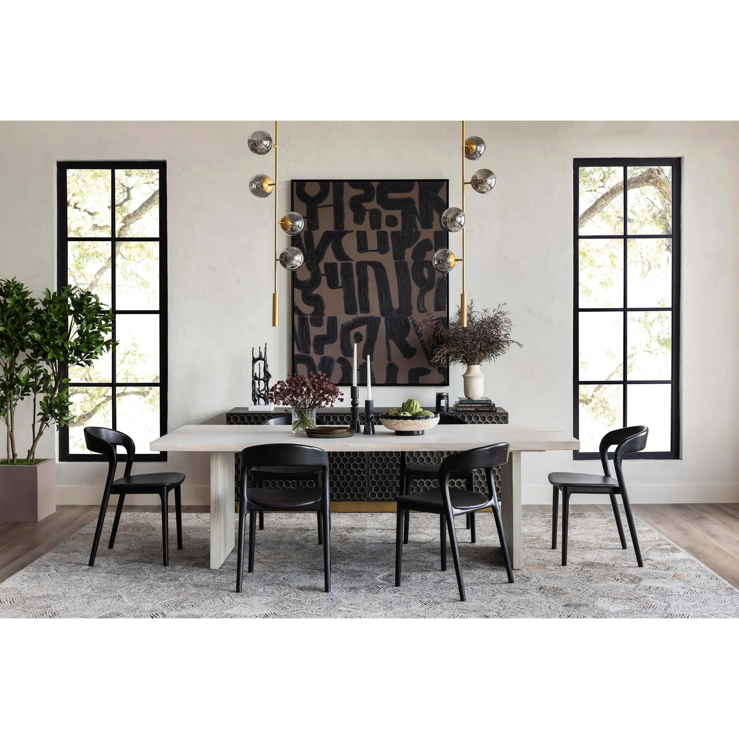 Katarina Dining Table, Bleached