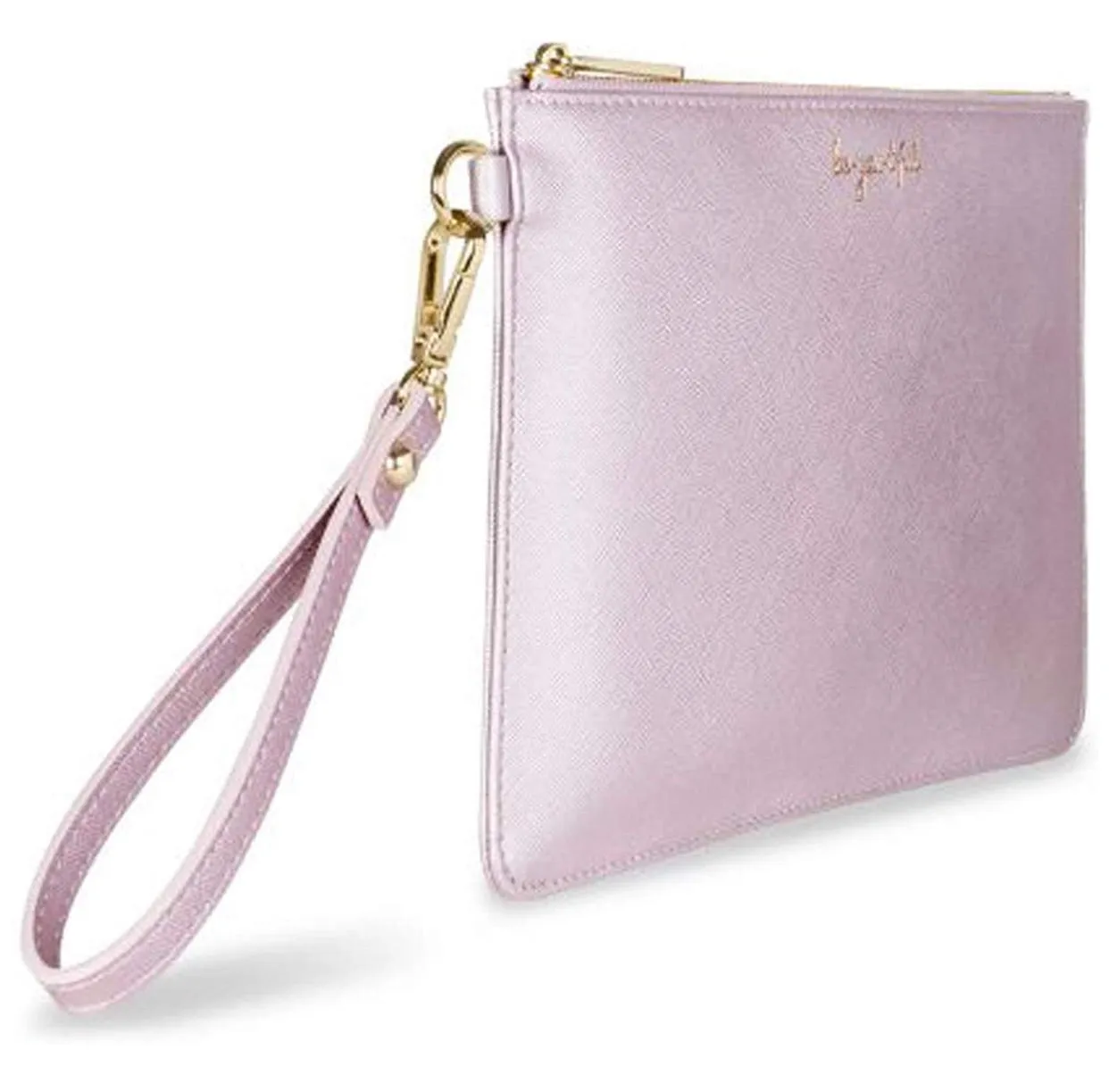 Katie Loxton Secret Message Pouch Be-you-tiful in Metallic Lilac