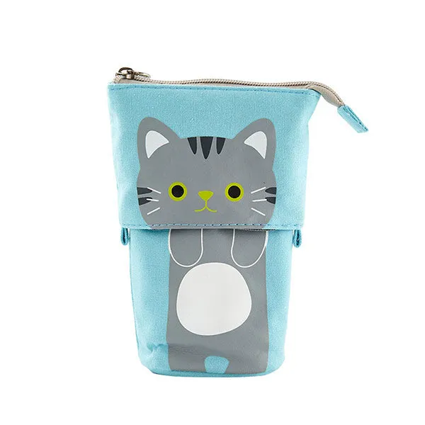 Kawaii Animal Stand-Up Foldable Pencil Case