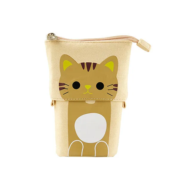 Kawaii Animal Stand-Up Foldable Pencil Case
